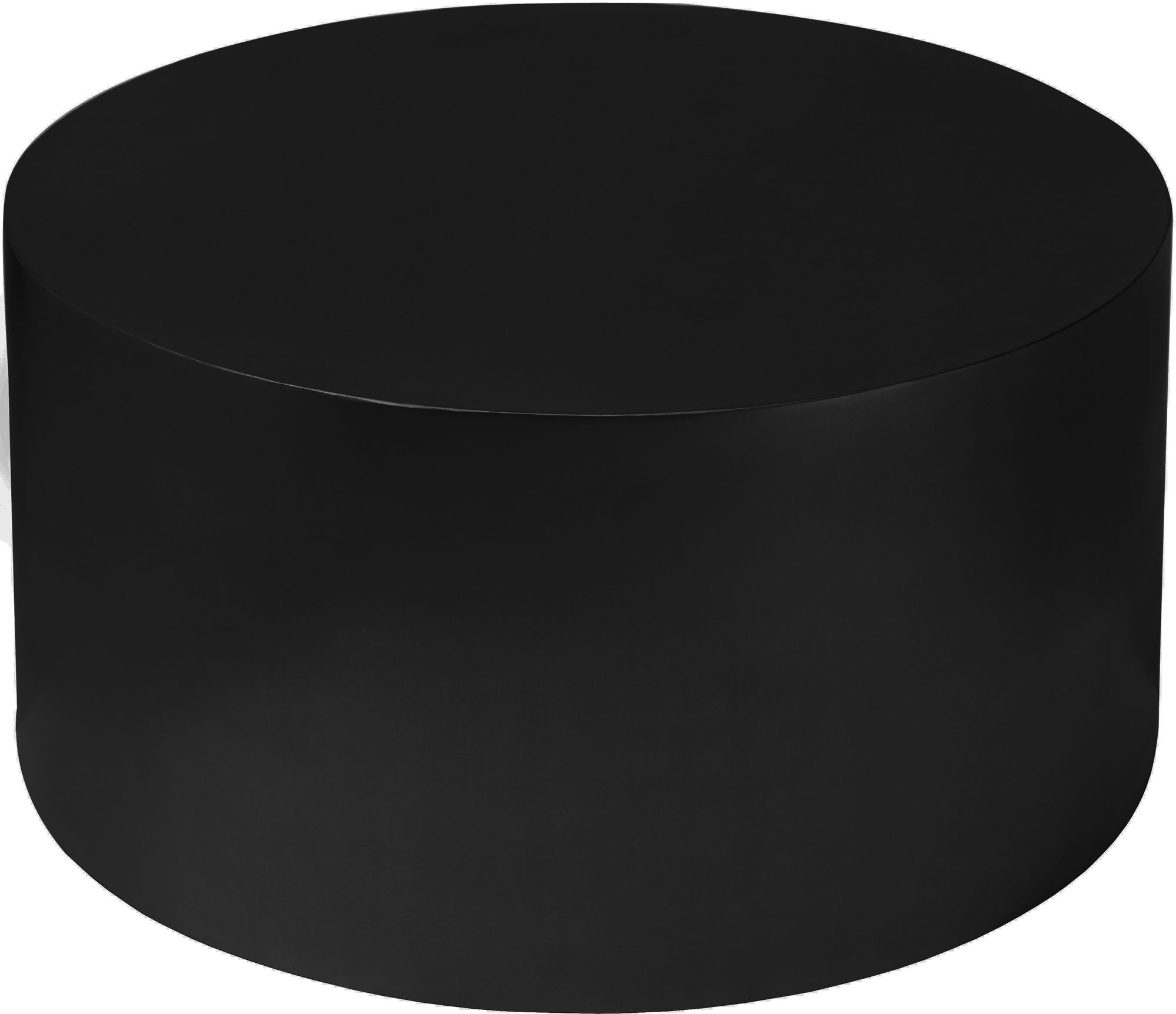 Cylinder 32" Round Metal Coffee Table