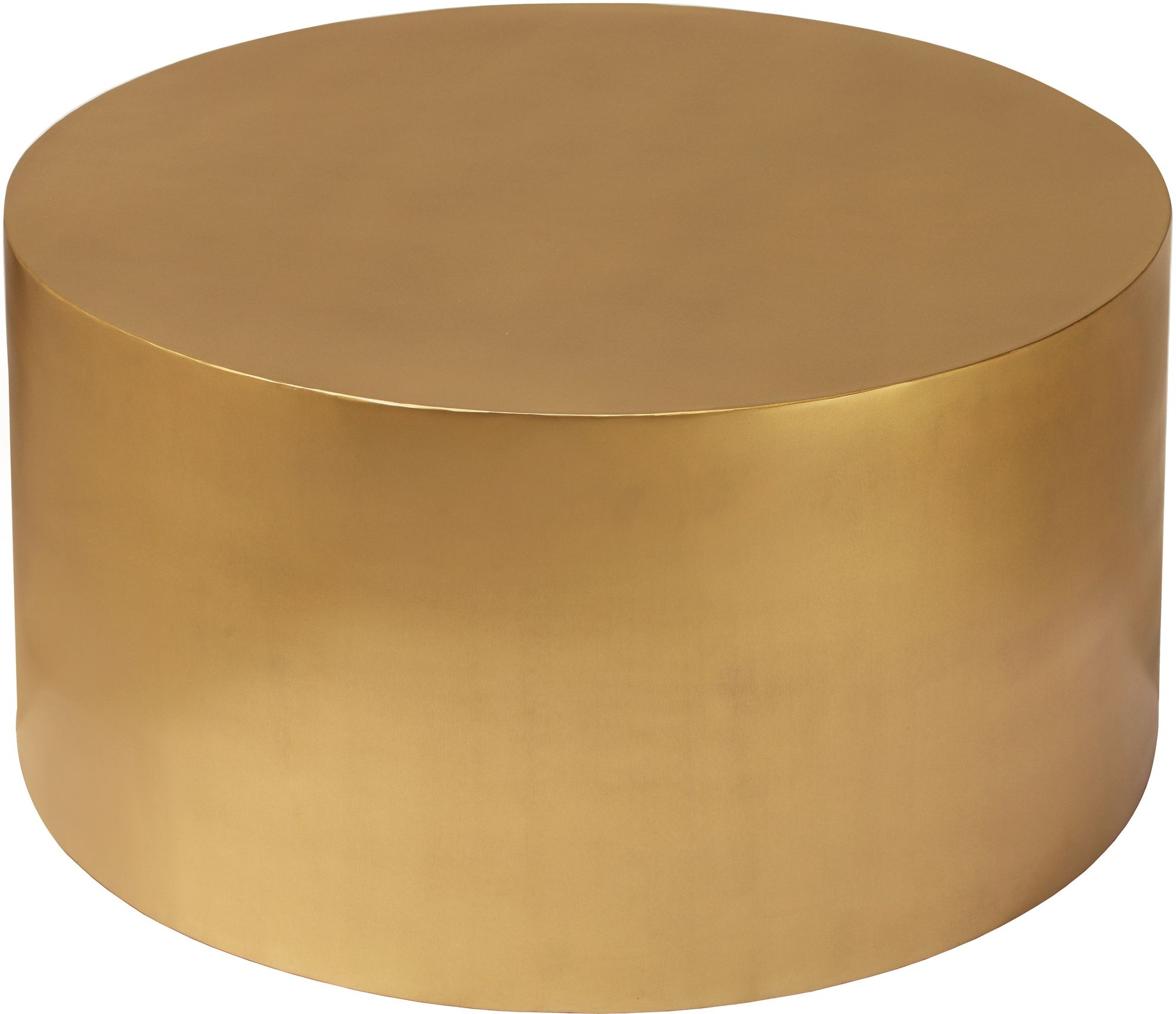 Cylinder 32" Round Metal Coffee Table