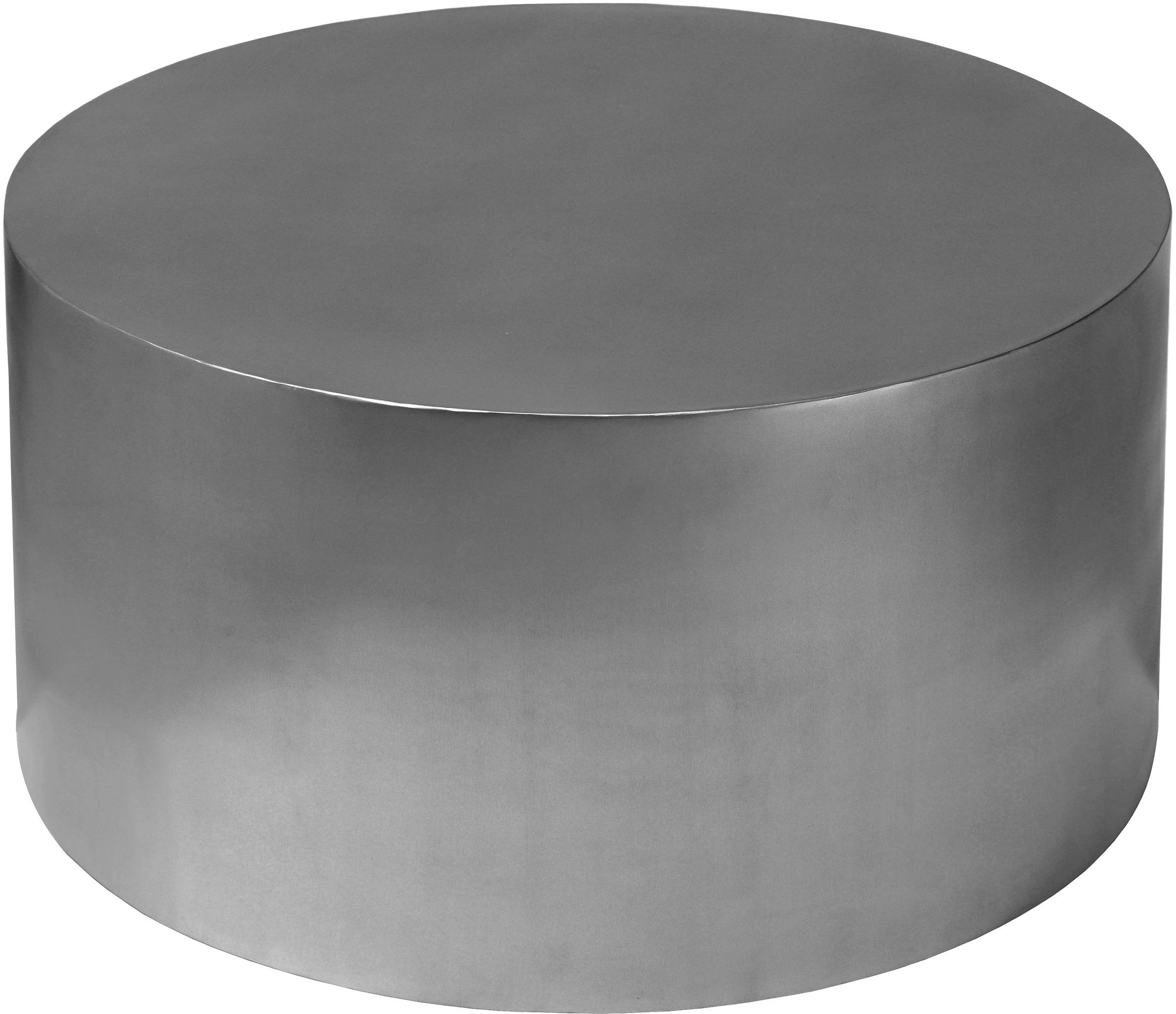 Cylinder 32" Round Metal Coffee Table