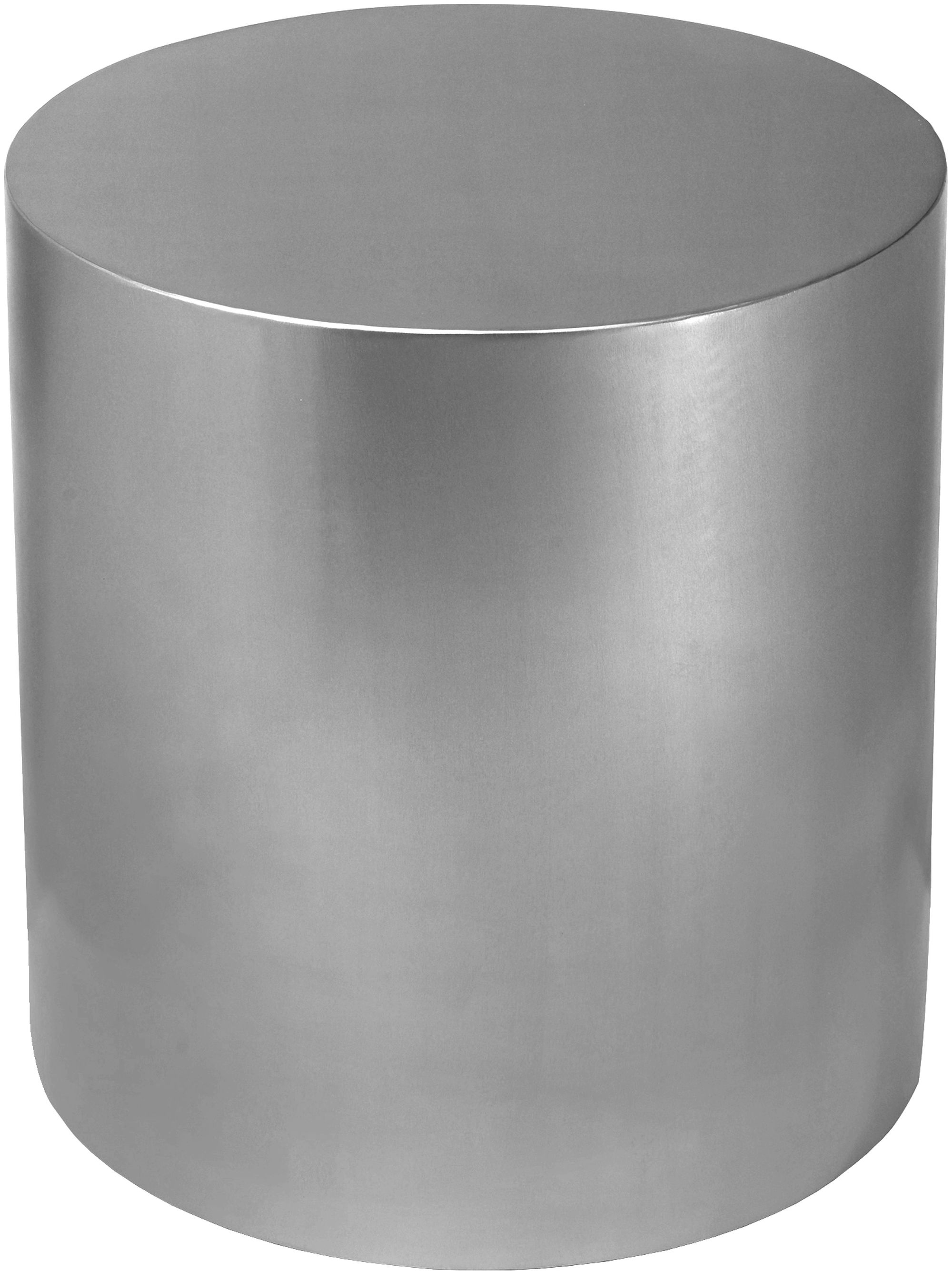 Cylinder 20" Round Metal End Table