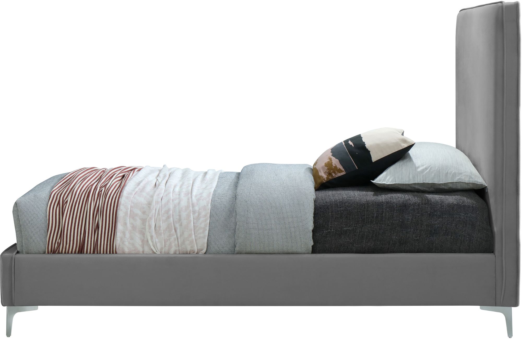 Geri Velvet Twin Size Bed