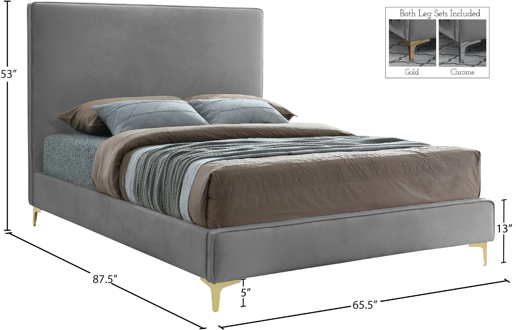 Geri Velvet Bed