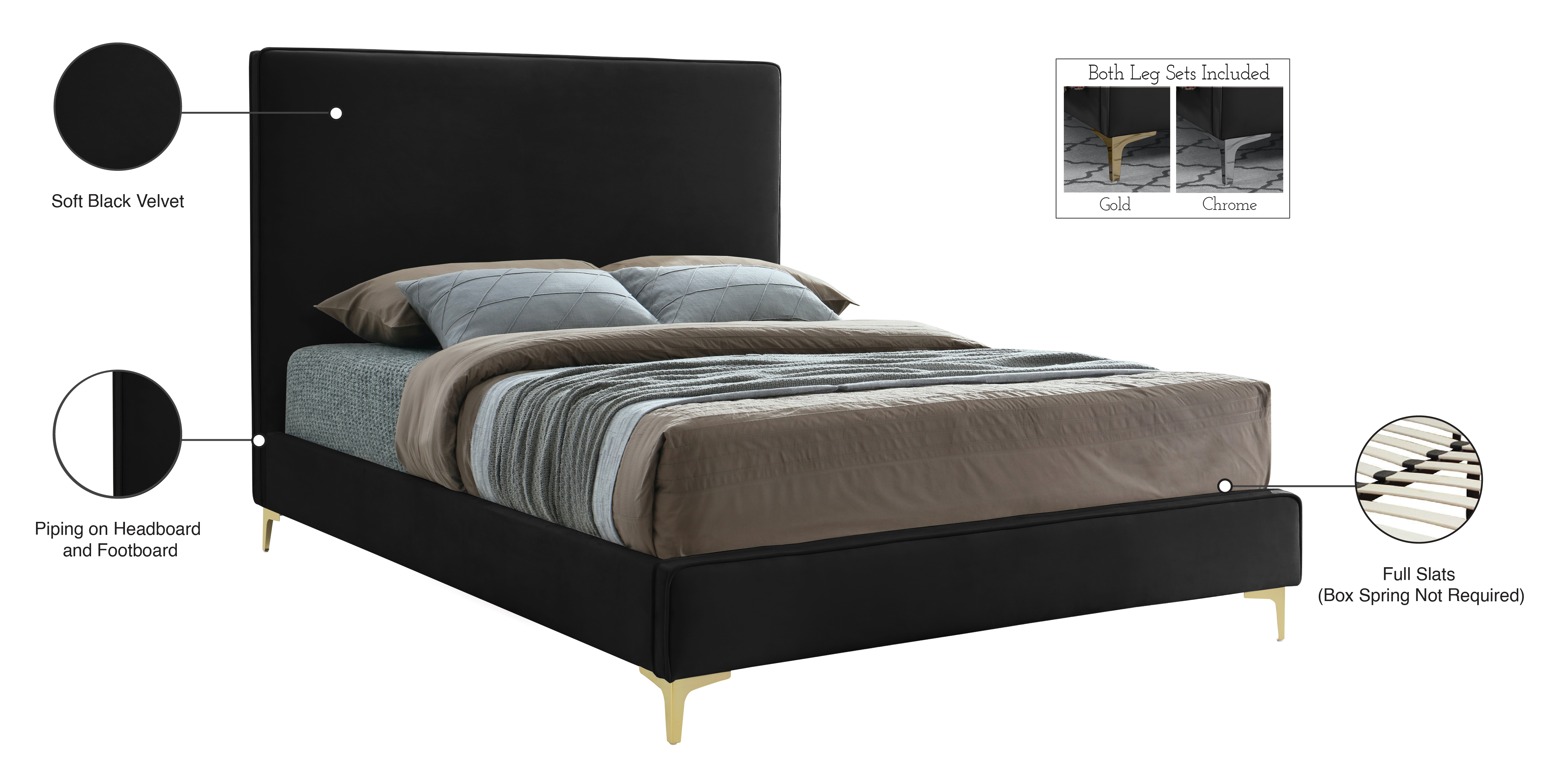 Geri Velvet Bed