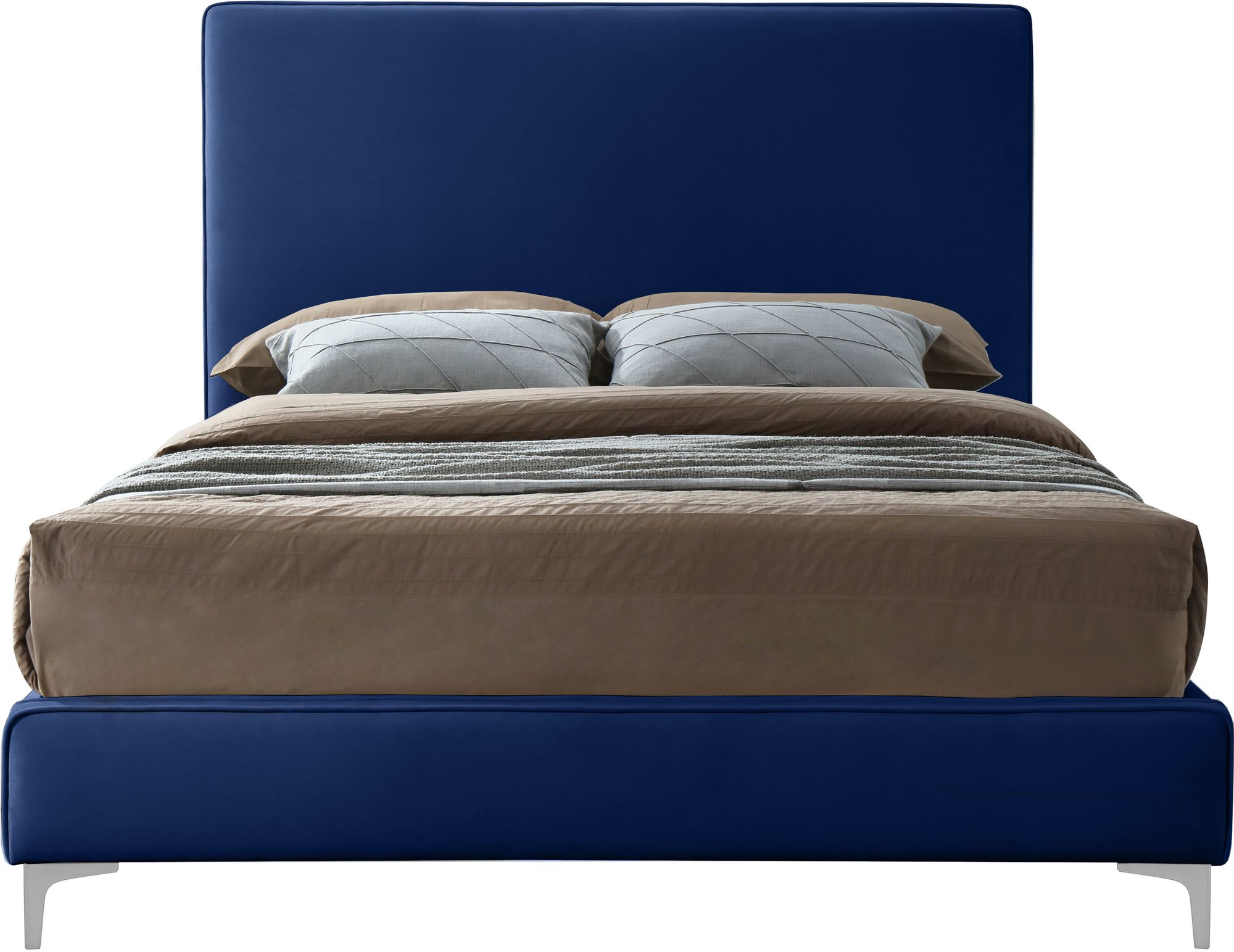 Geri Velvet King Size Bed