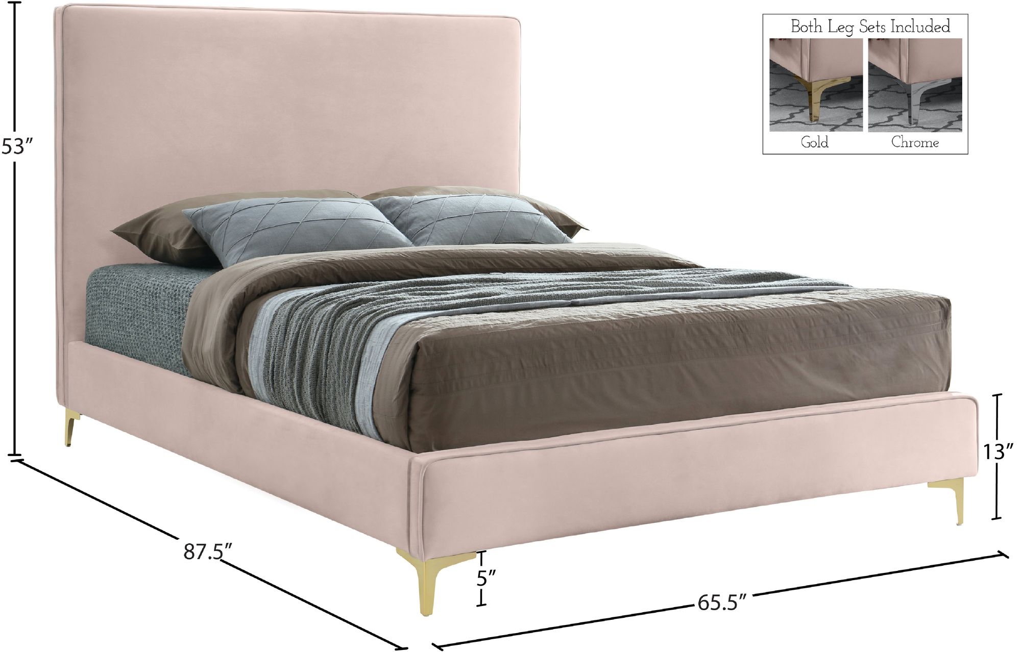 Geri Velvet Bed