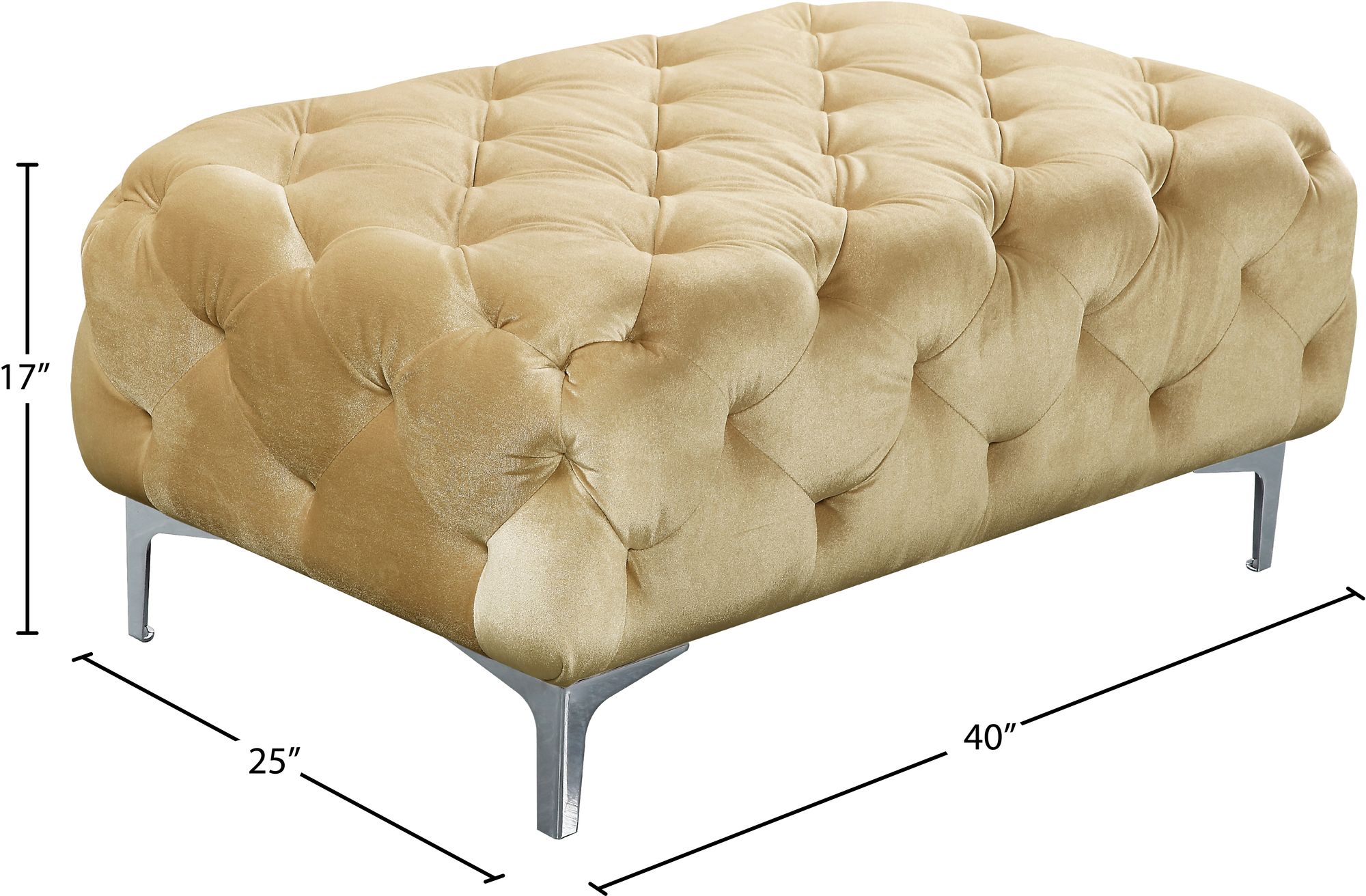 Mercer Velvet Ottoman