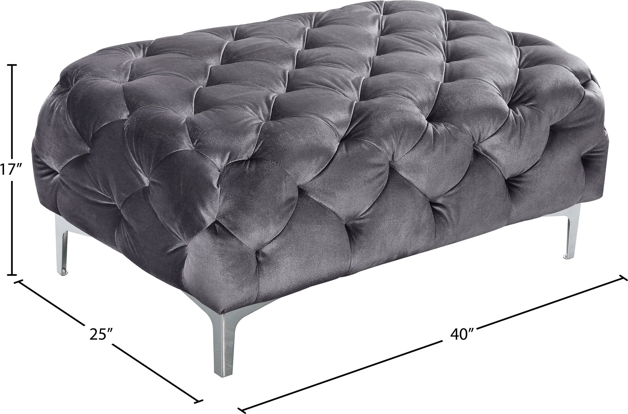 Mercer Velvet Ottoman