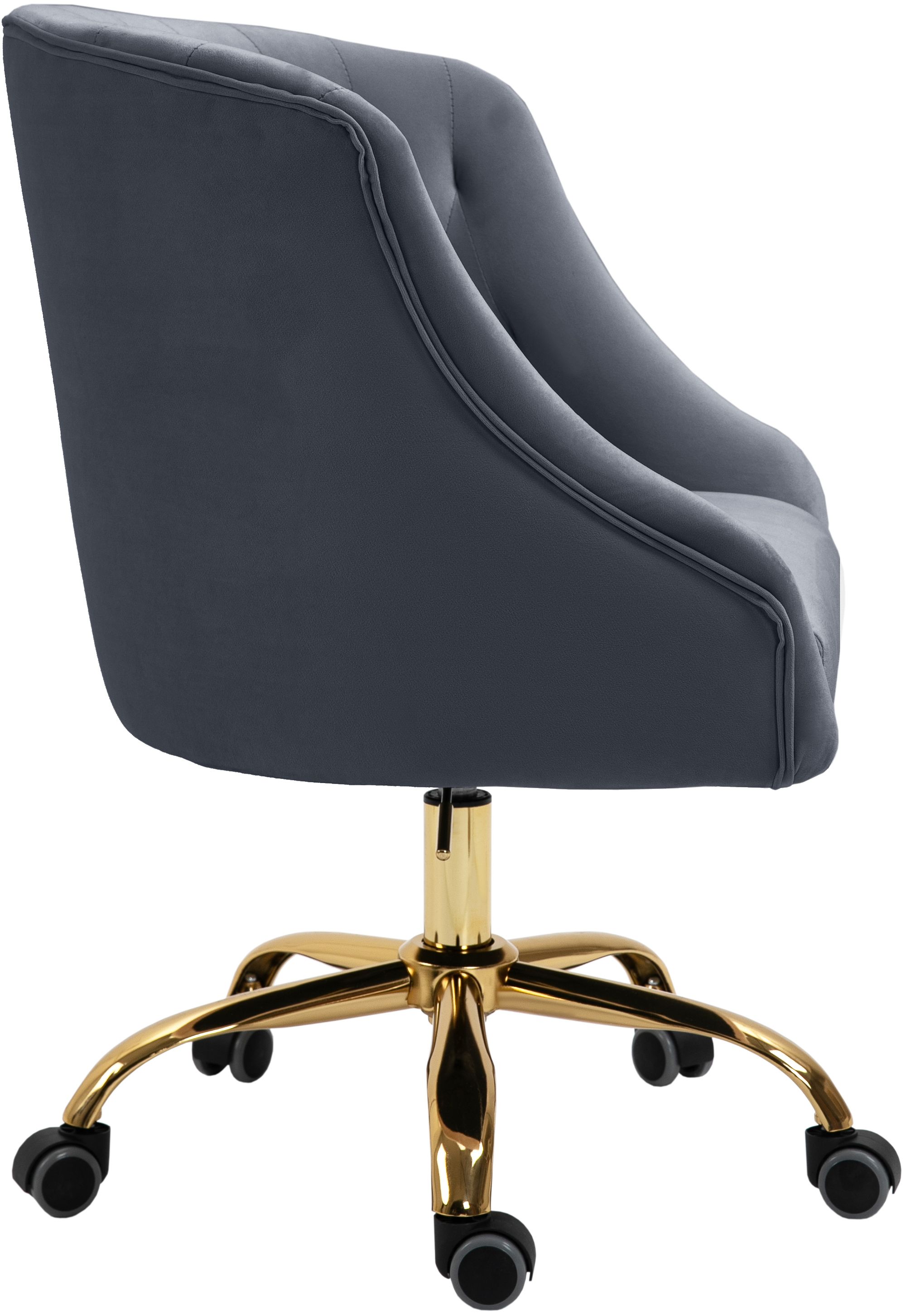 Arden Velvet Office Chair with Gold Base