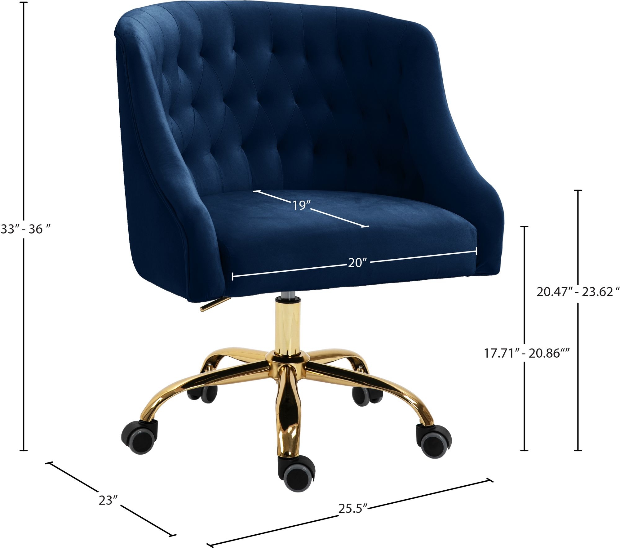 Arden Velvet Office Chair