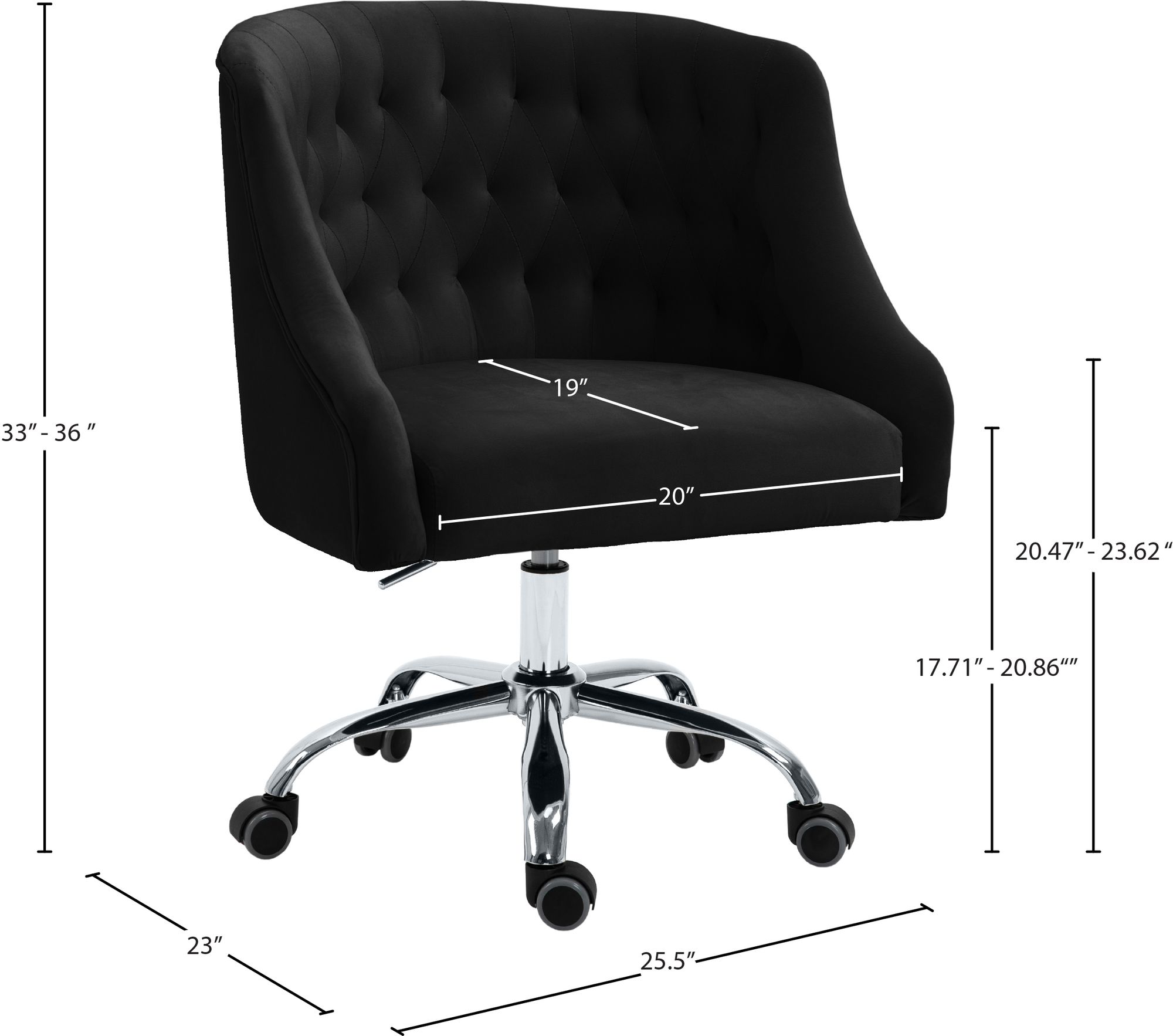 Arden Velvet Office Chair