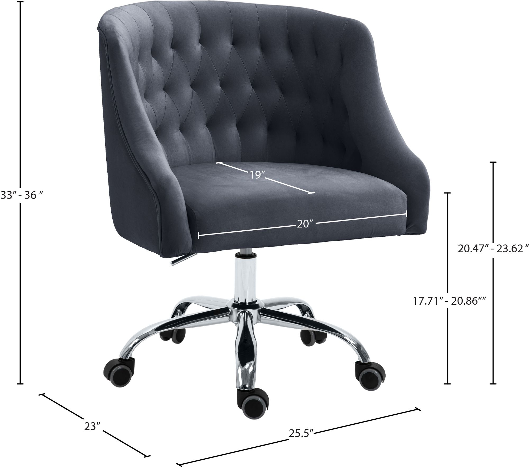 Arden Velvet Office Chair