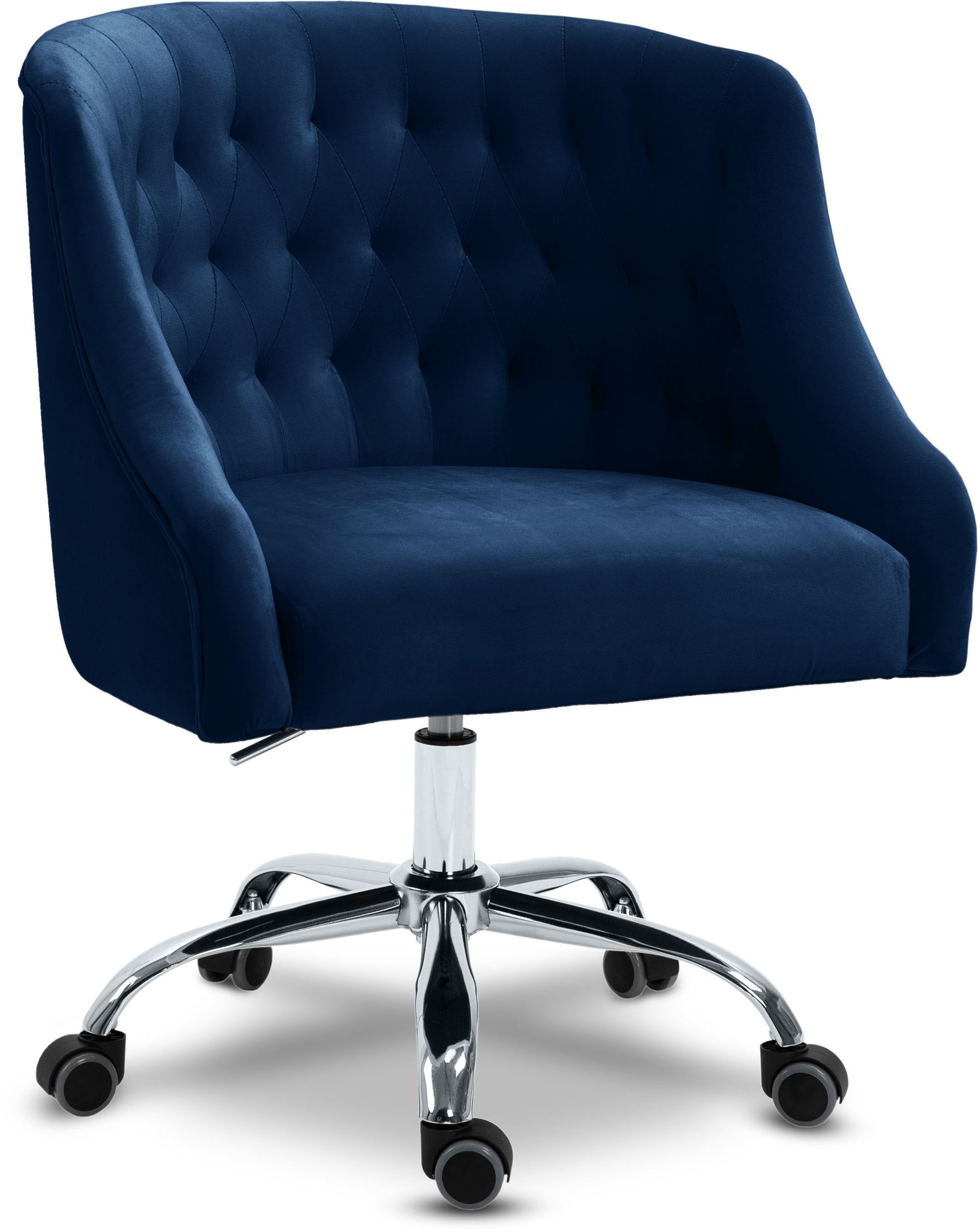 Arden Velvet Office Chair with Chrome Base