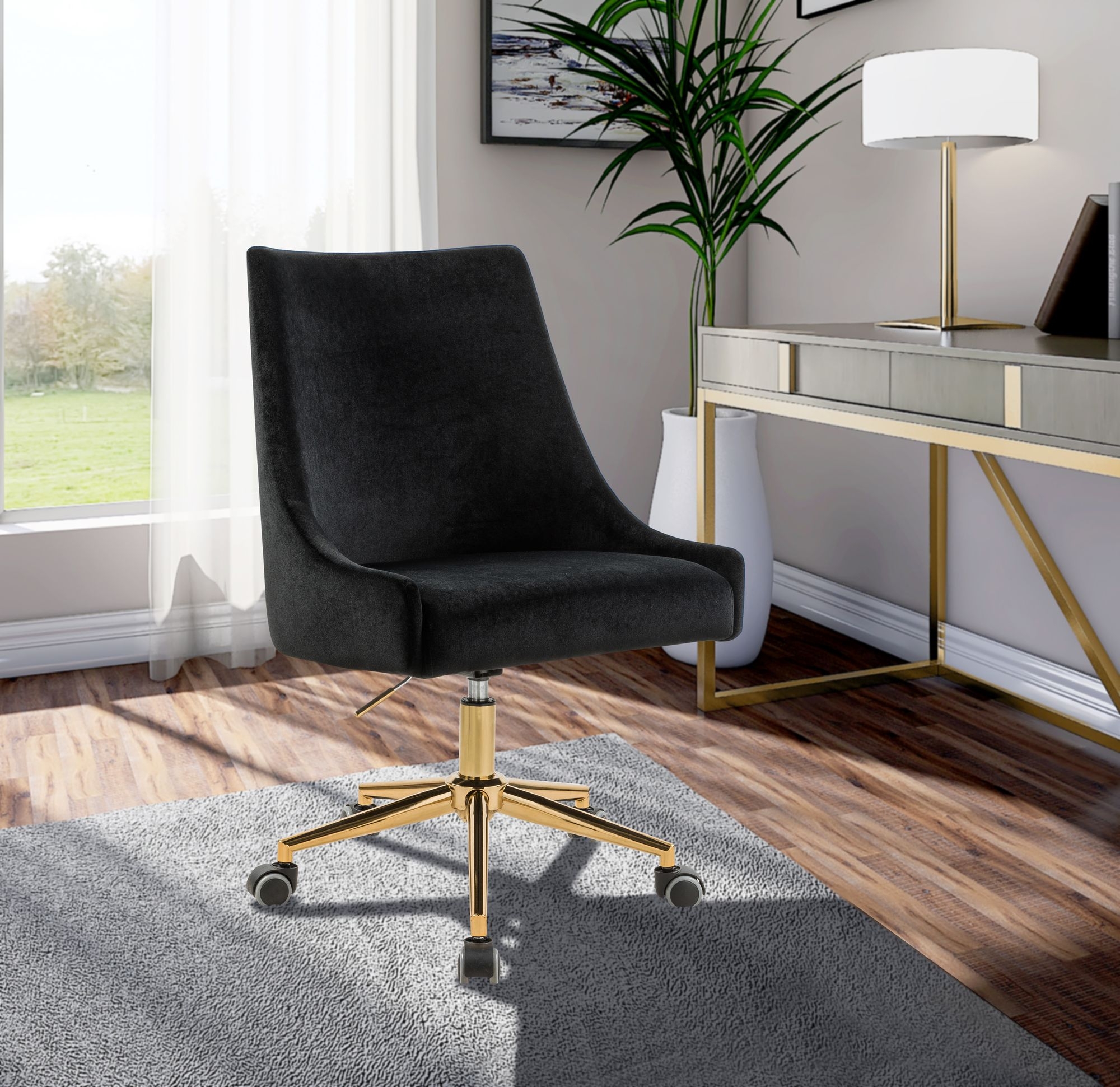 Karina Velvet Office Chair