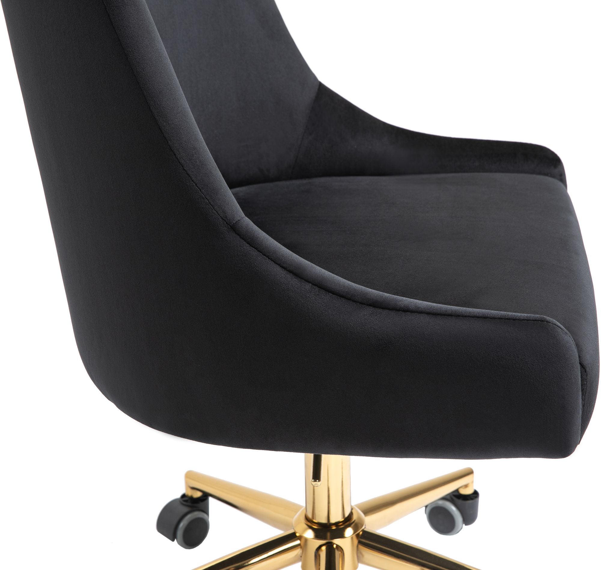 Karina Velvet Office Chair with Gold Base
