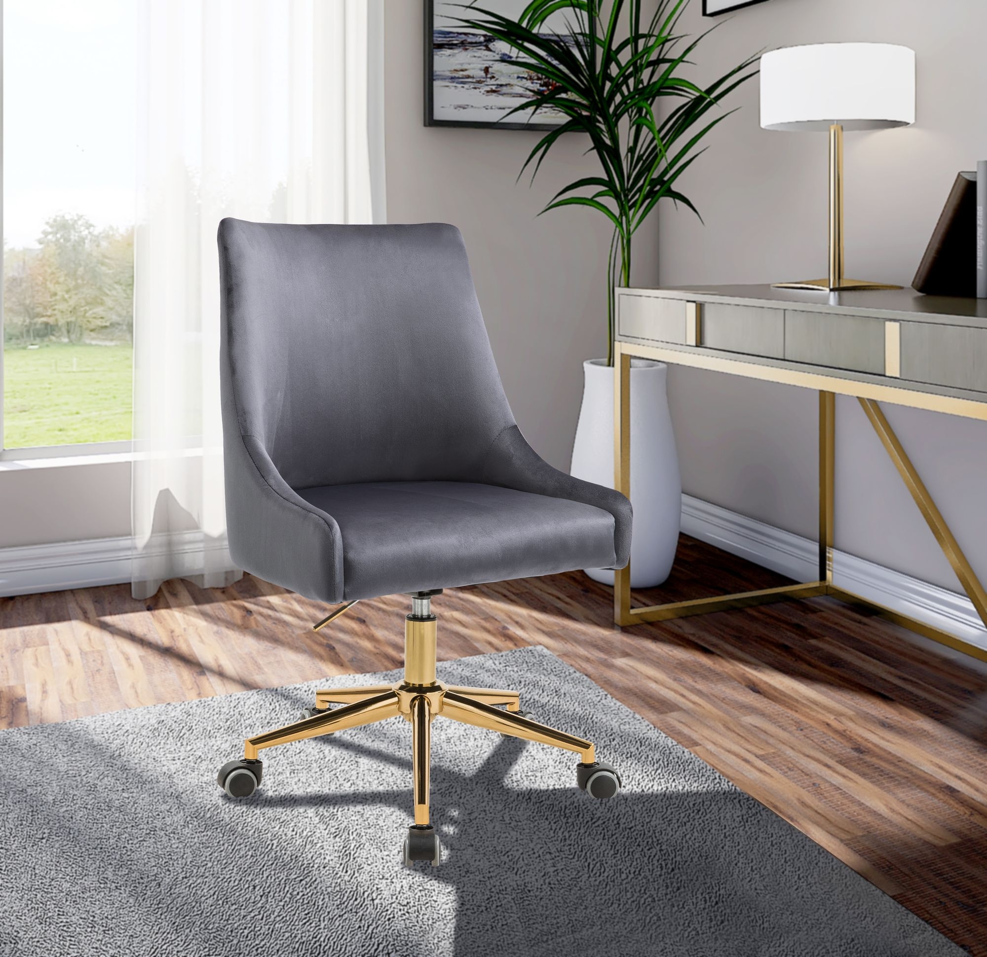 Karina Velvet Office Chair