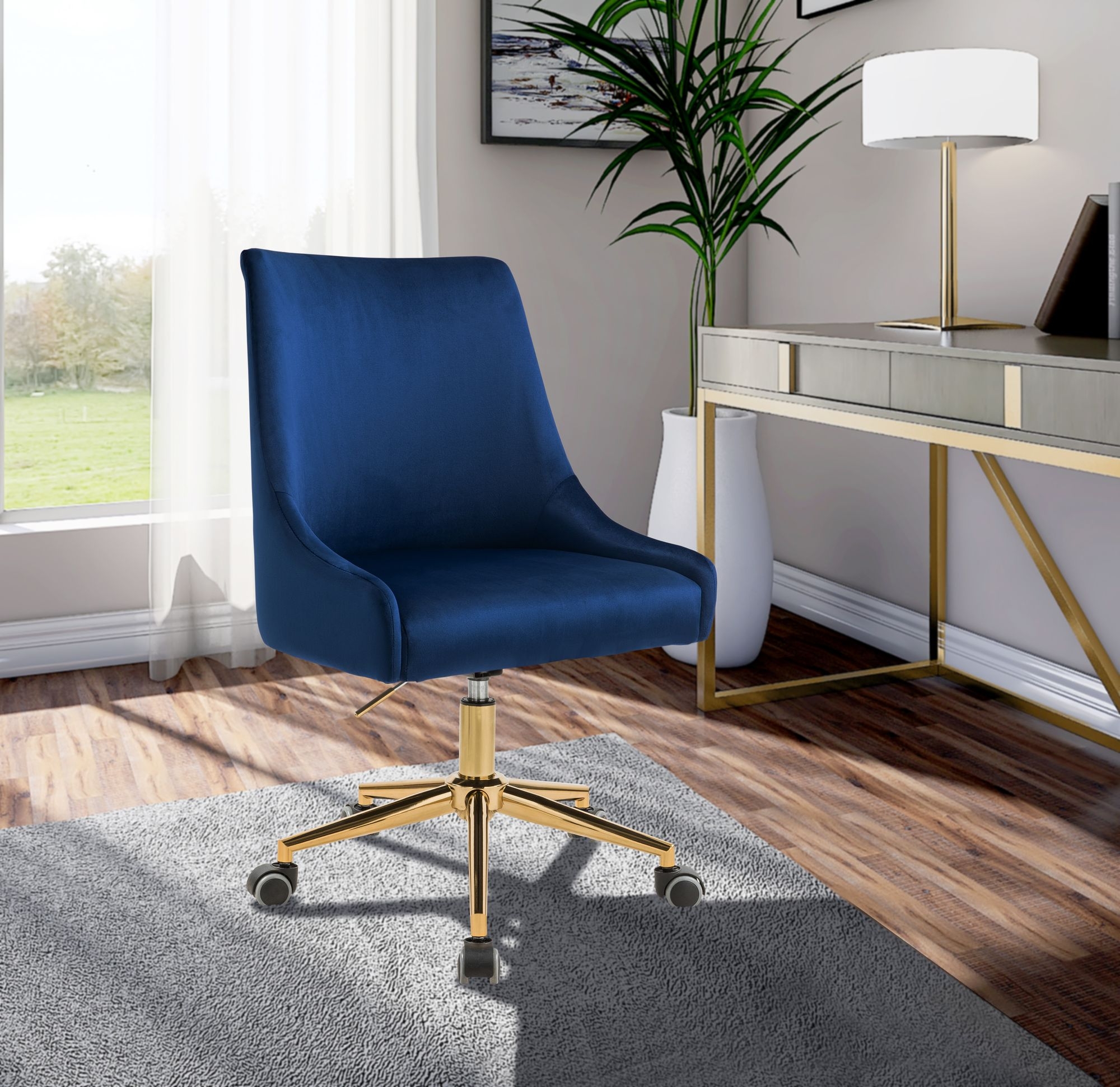 Karina Velvet Office Chair