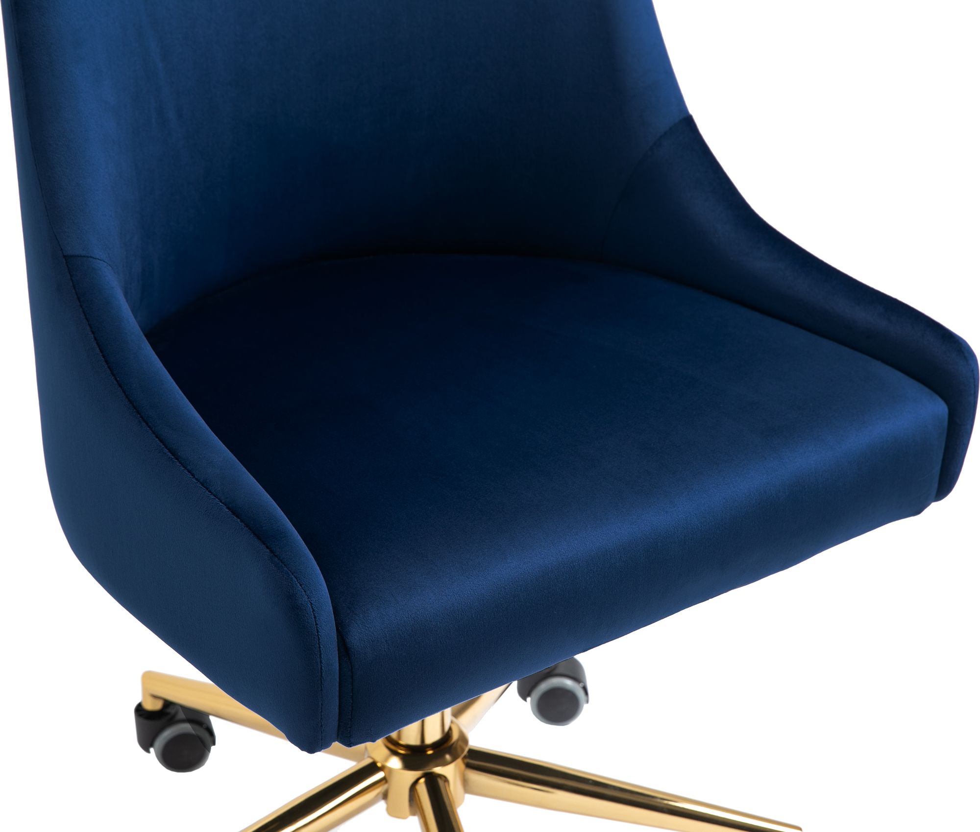 Karina Velvet Office Chair with Gold Base