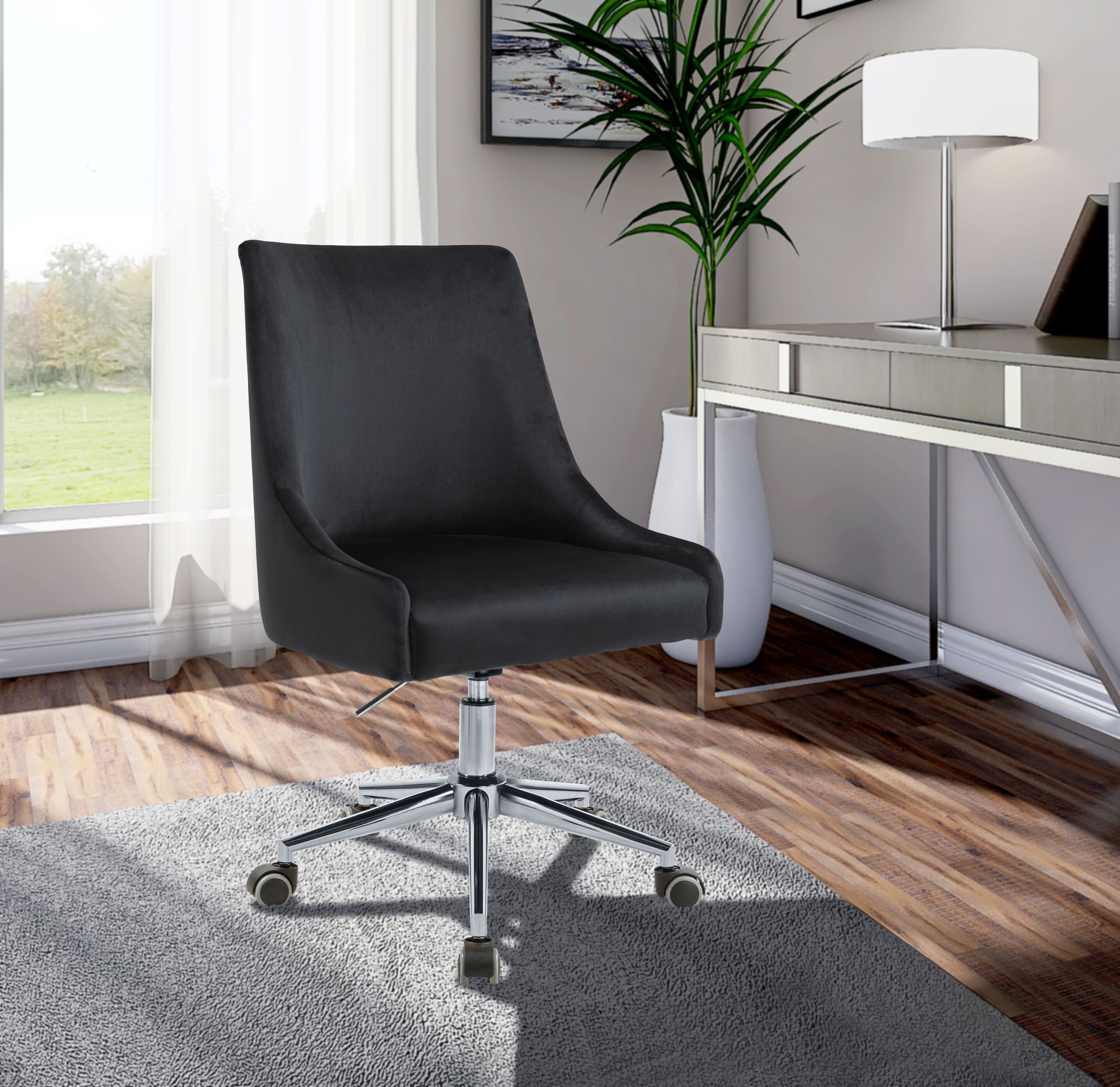 Karina Velvet Office Chair