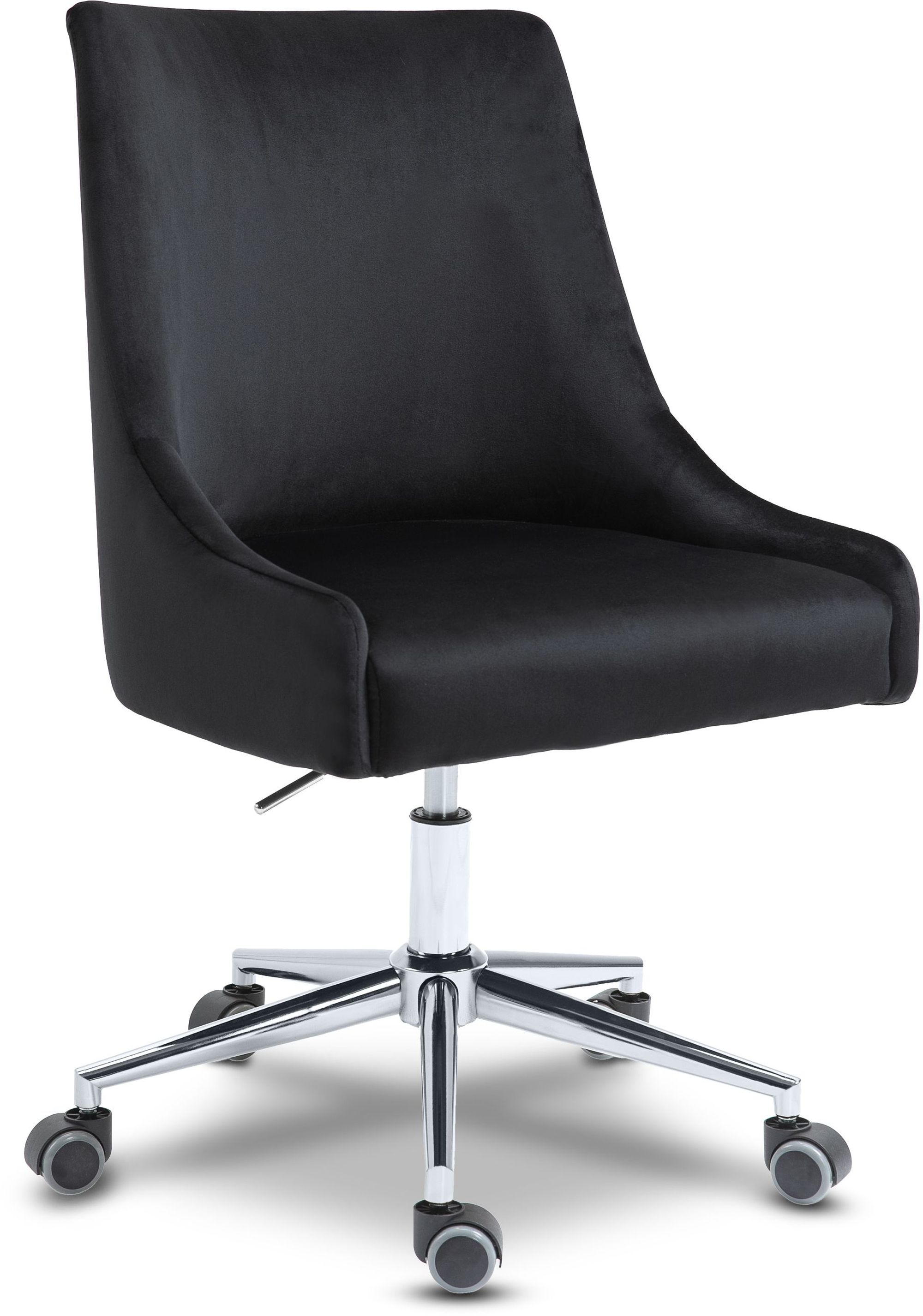 Karina Velvet Office Chair with Chrome Base
