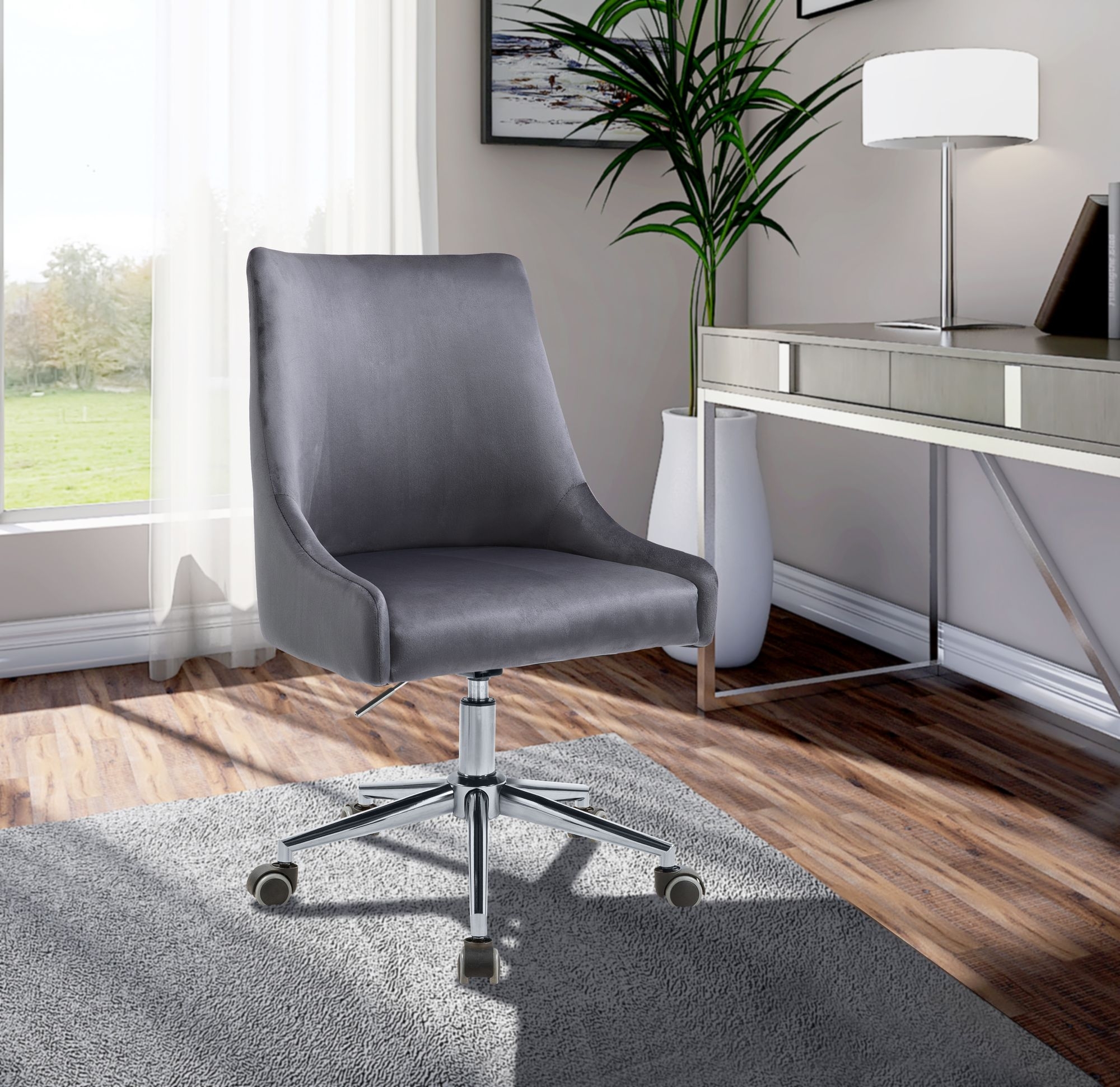 Karina Velvet Office Chair