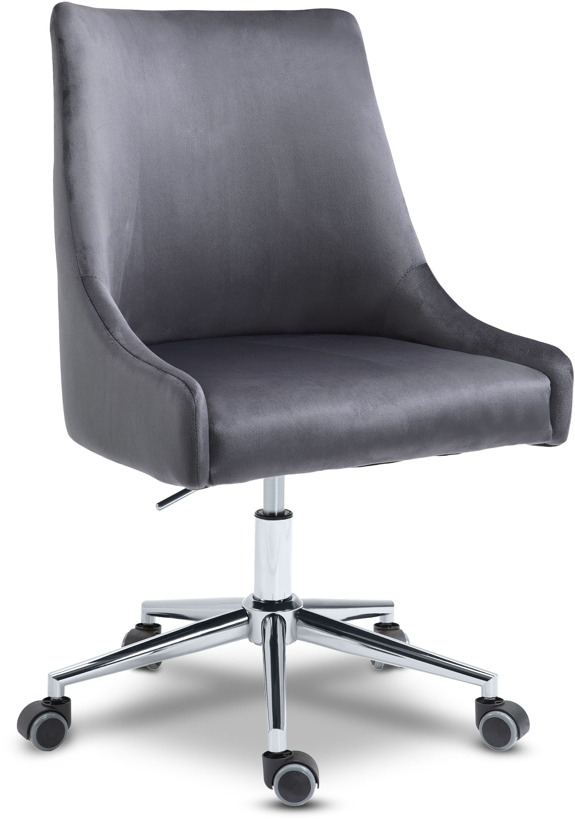 Karina Velvet Office Chair with Chrome Base
