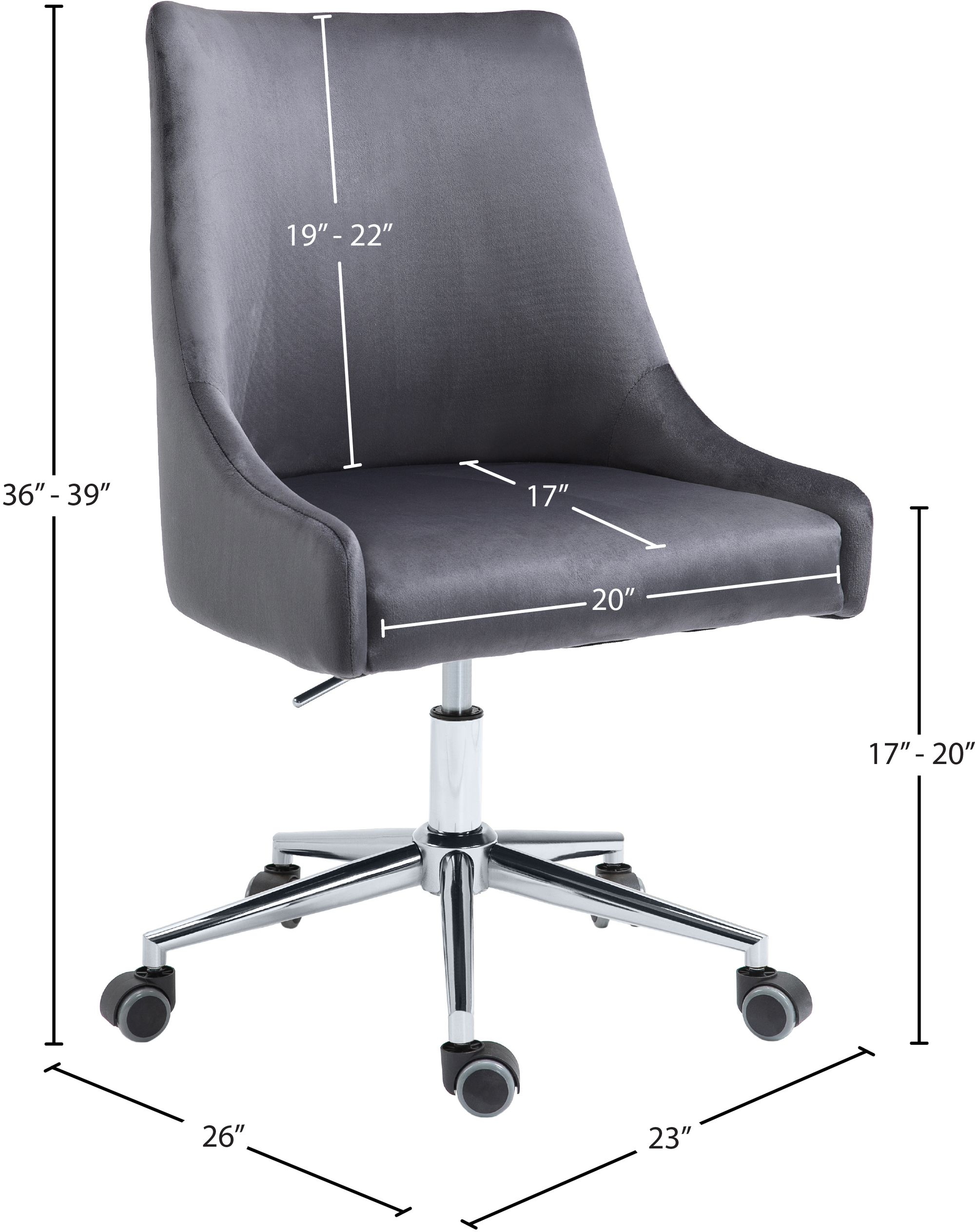 Karina Velvet Office Chair