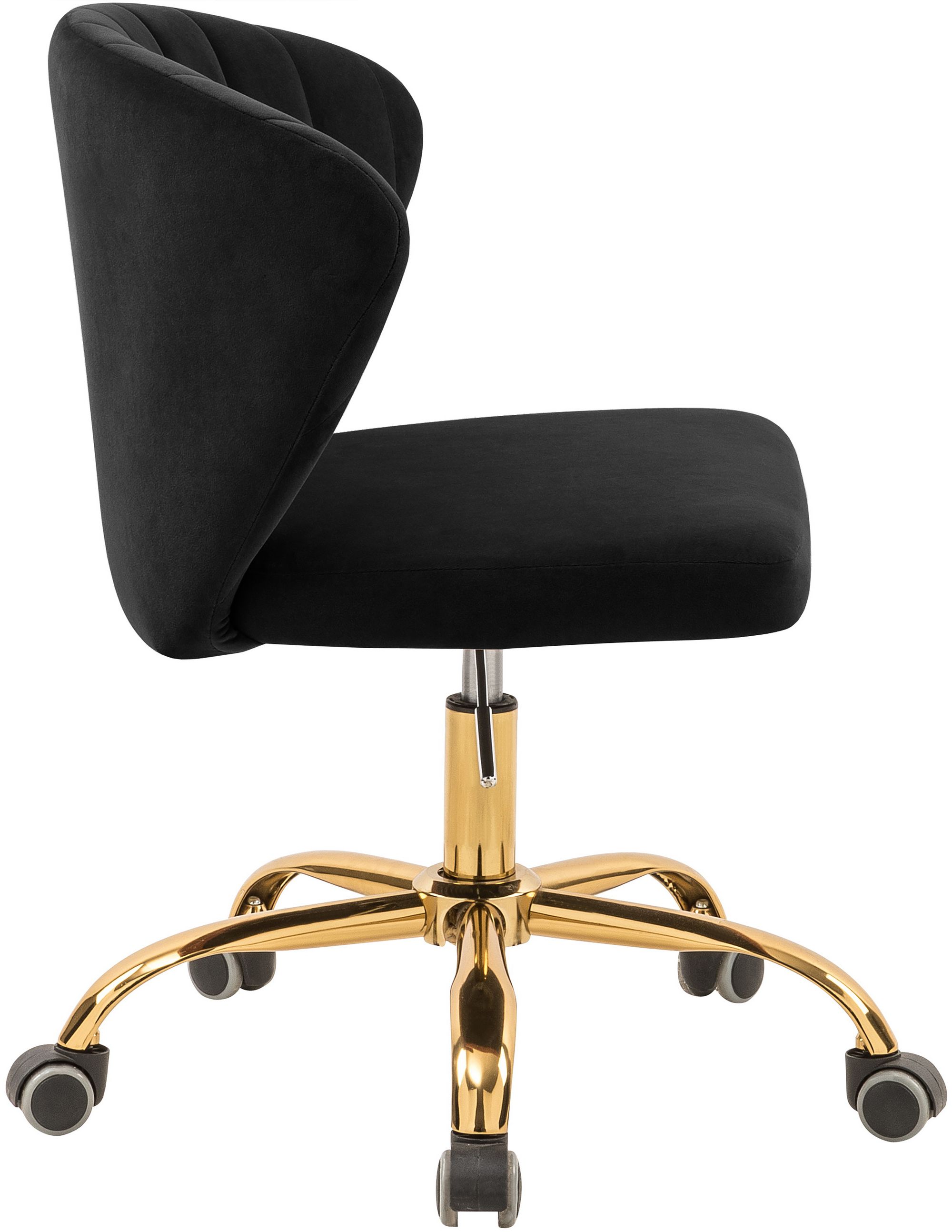 Finley Velvet Office Chair with Gold Base