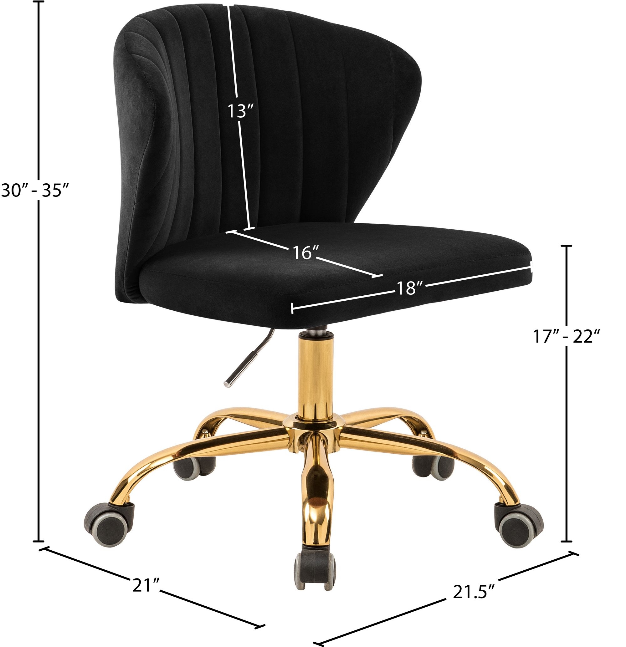 Finley Velvet Office Chair