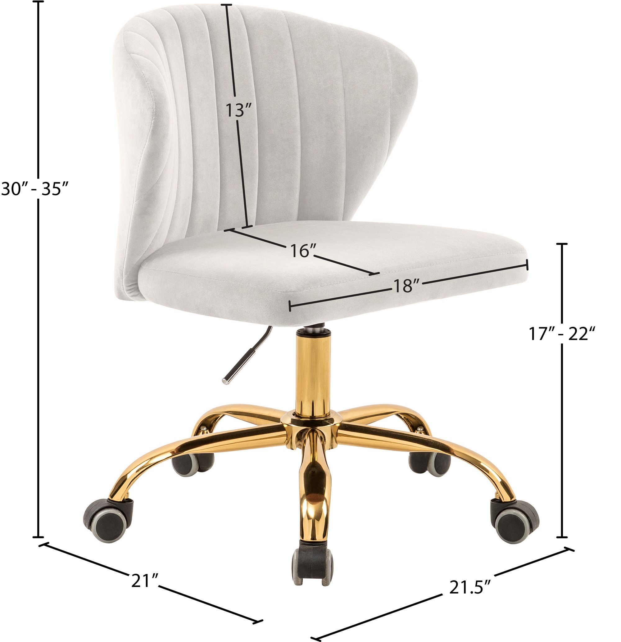 Finley Velvet Office Chair