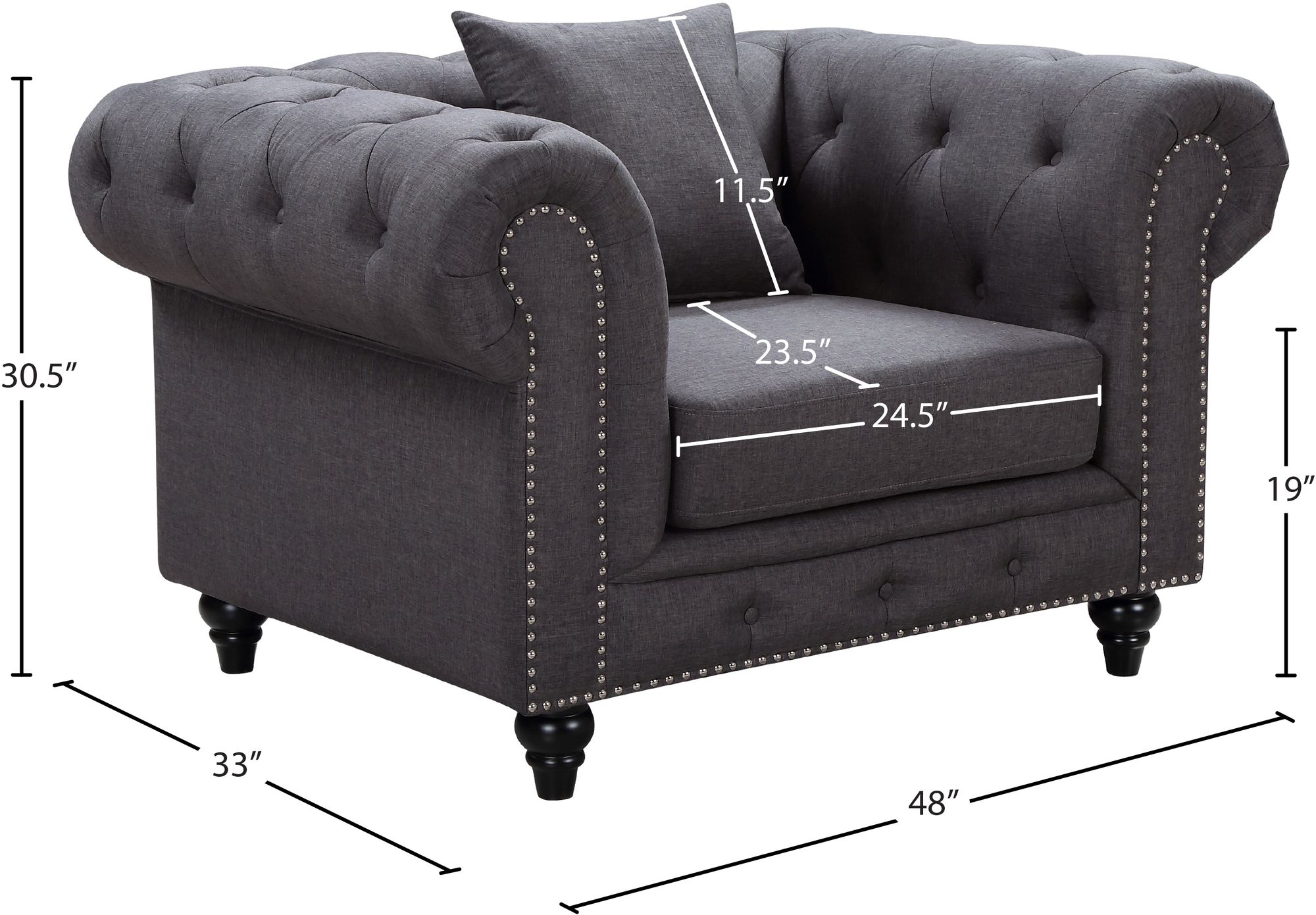 Chesterfield Fabric Chair