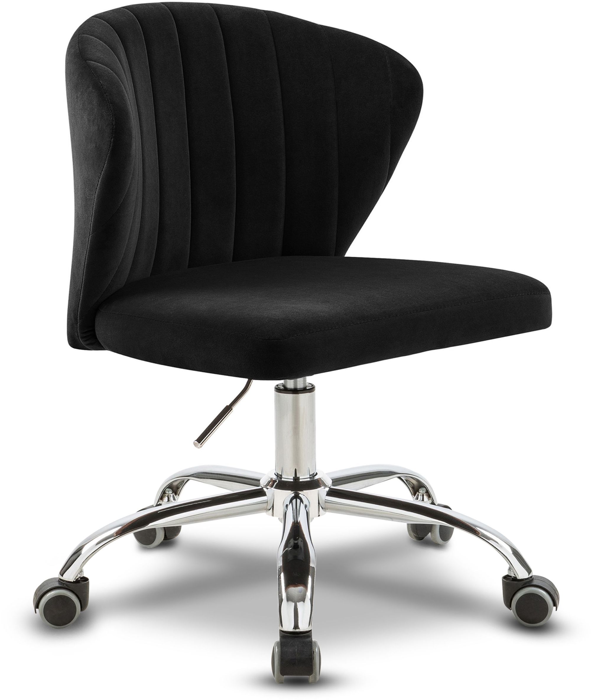 Finley Velvet Office Chair with Chrome Base