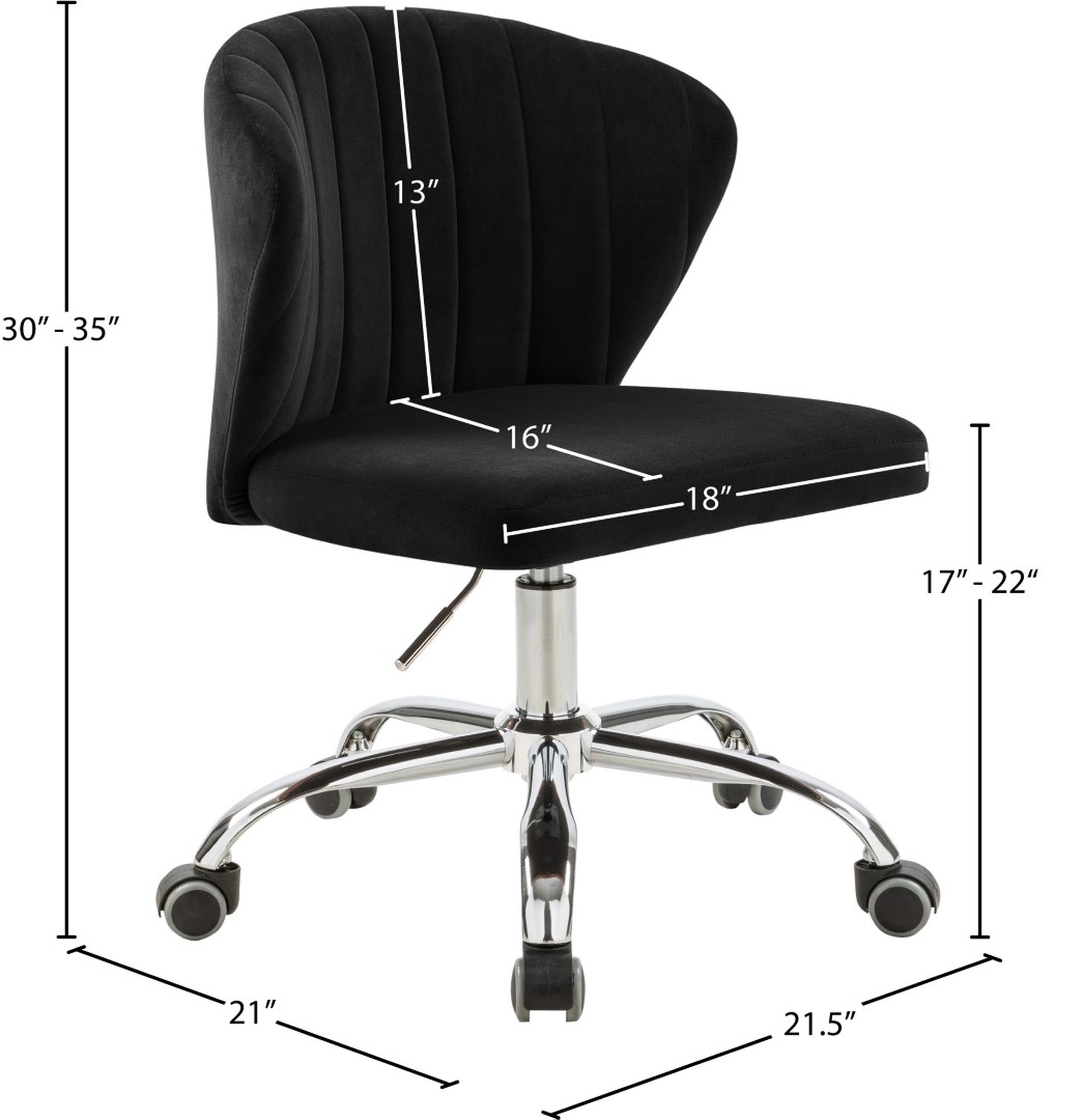 Finley Velvet Office Chair