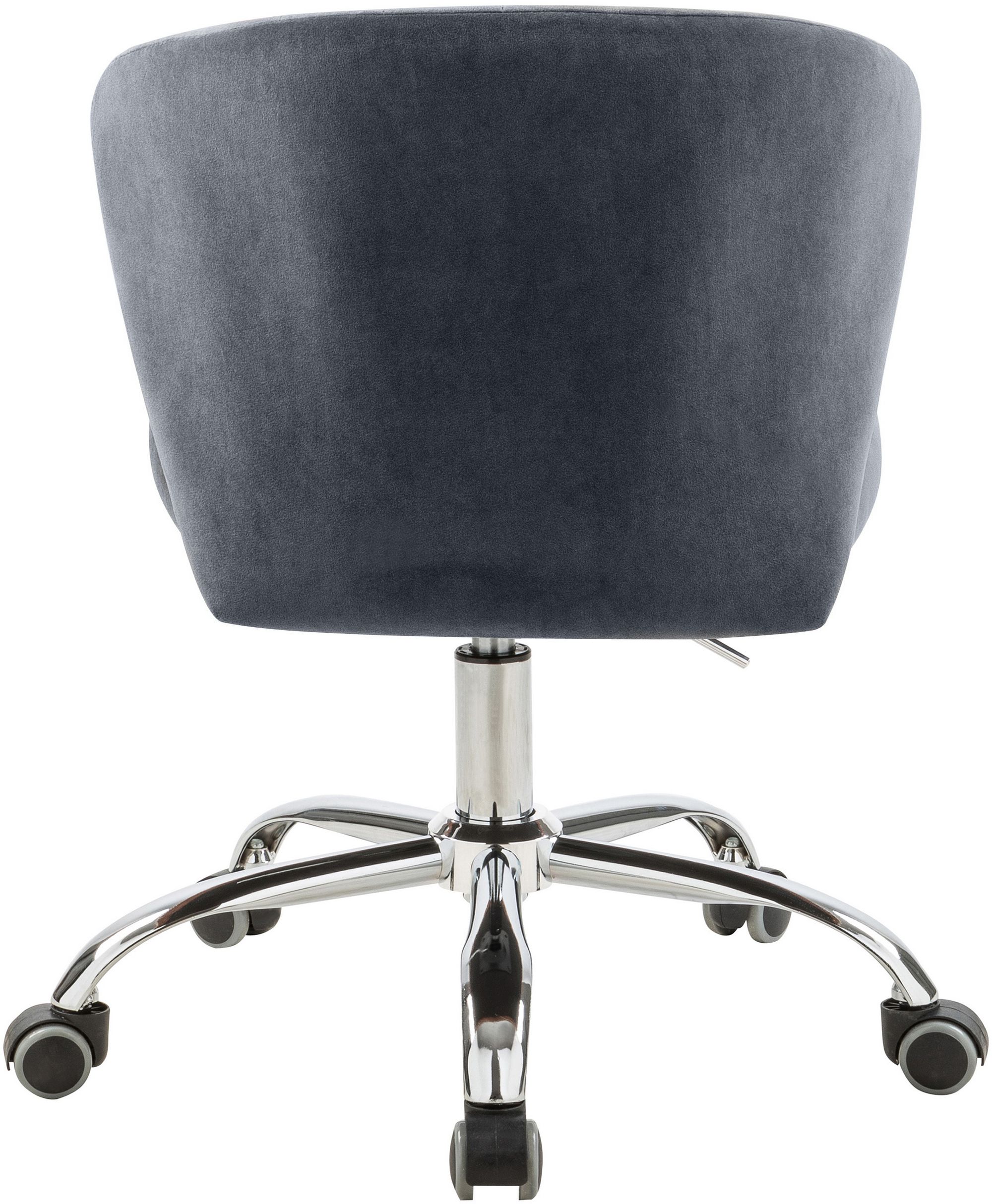 Finley Velvet Office Chair with Chrome Base