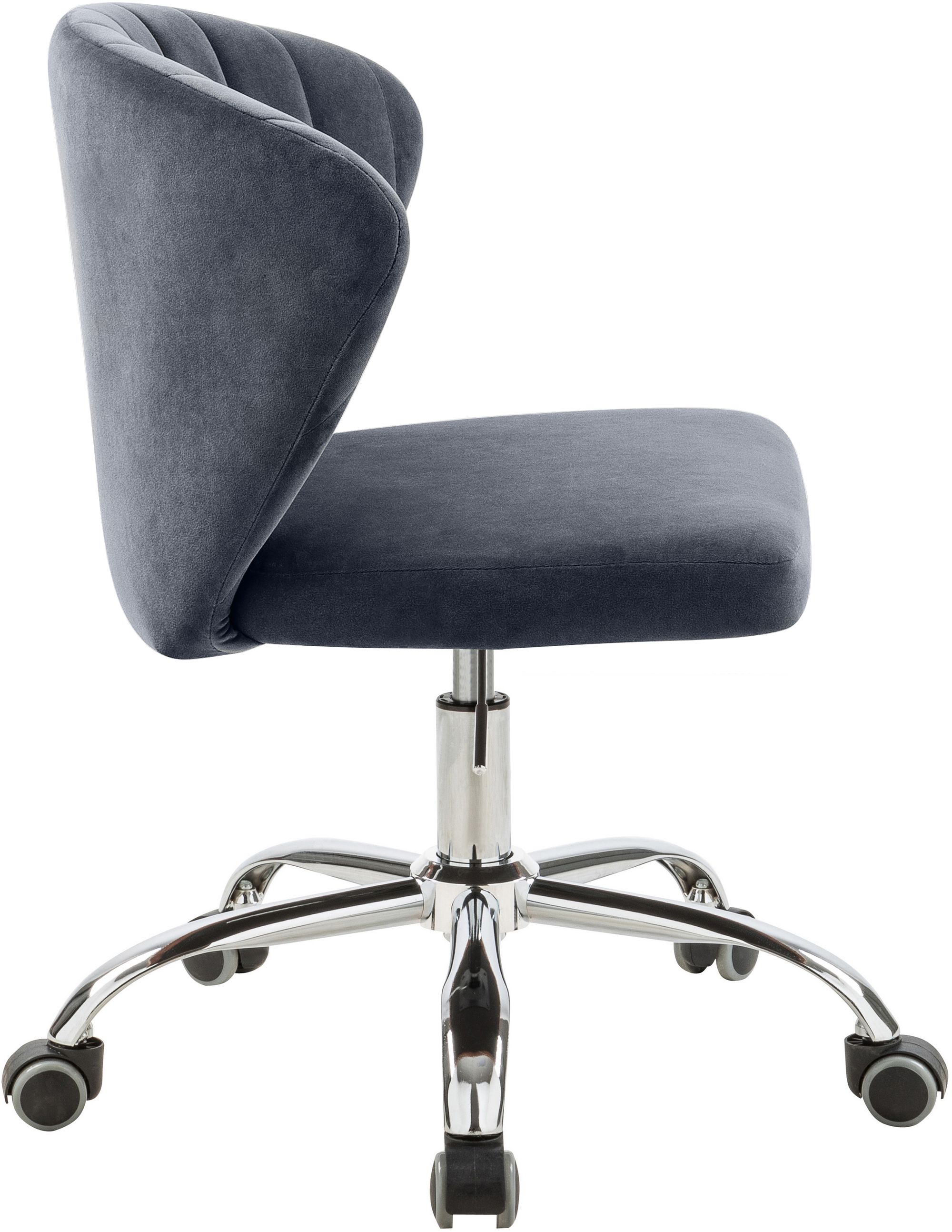 Finley Velvet Office Chair with Chrome Base