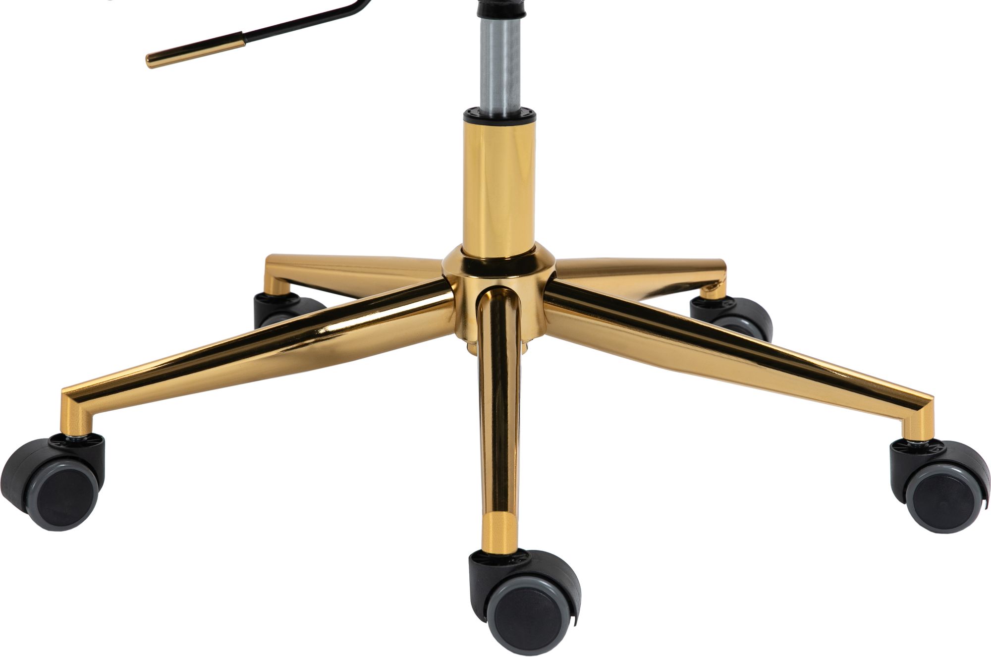 Hendrix Faux Leather Office Chair with Gold Base