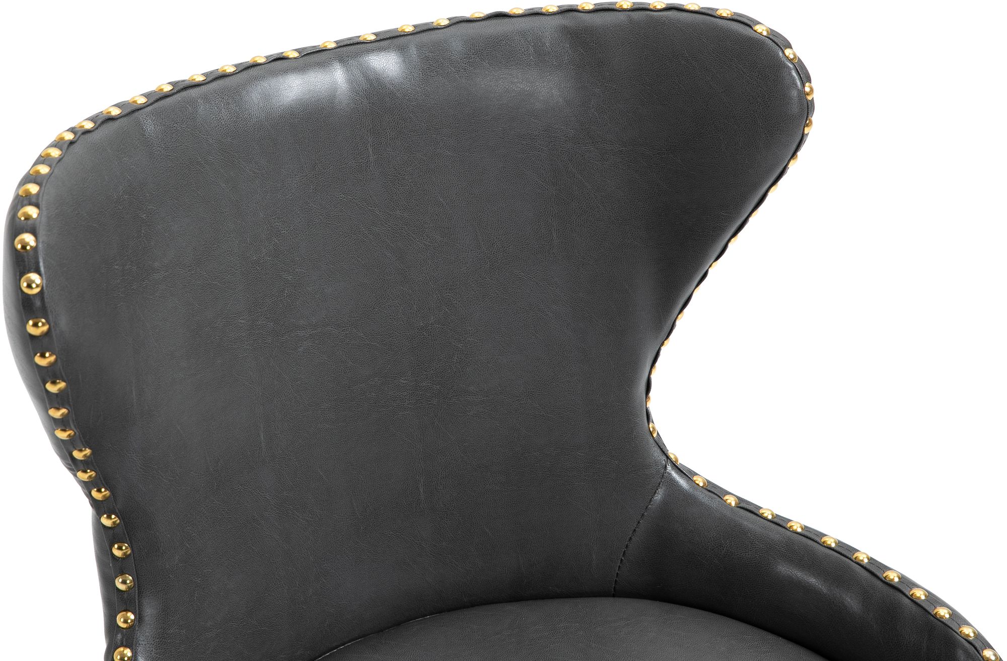 Hendrix Faux Leather Office Chair with Gold Base