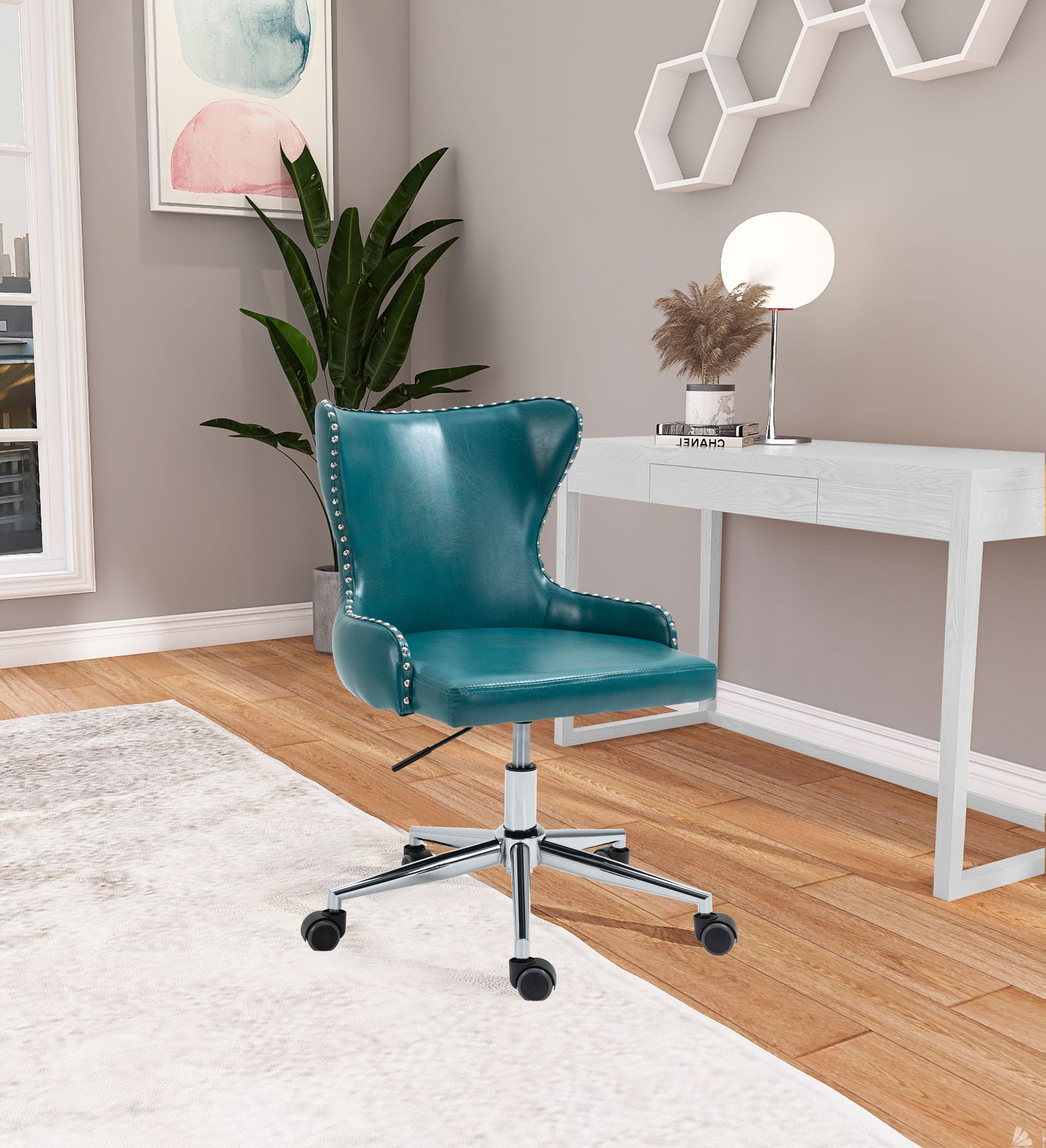 Hendrix Faux Leather Office Chair with Chrome Base