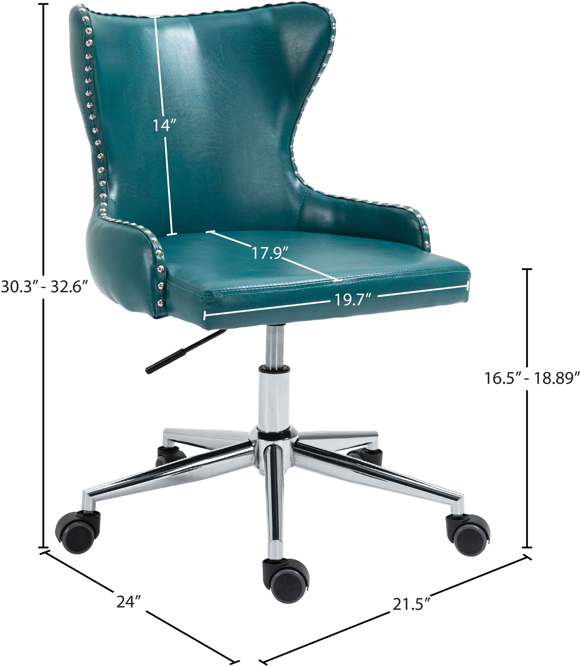 Hendrix Faux Leather Office Chair with Chrome Base