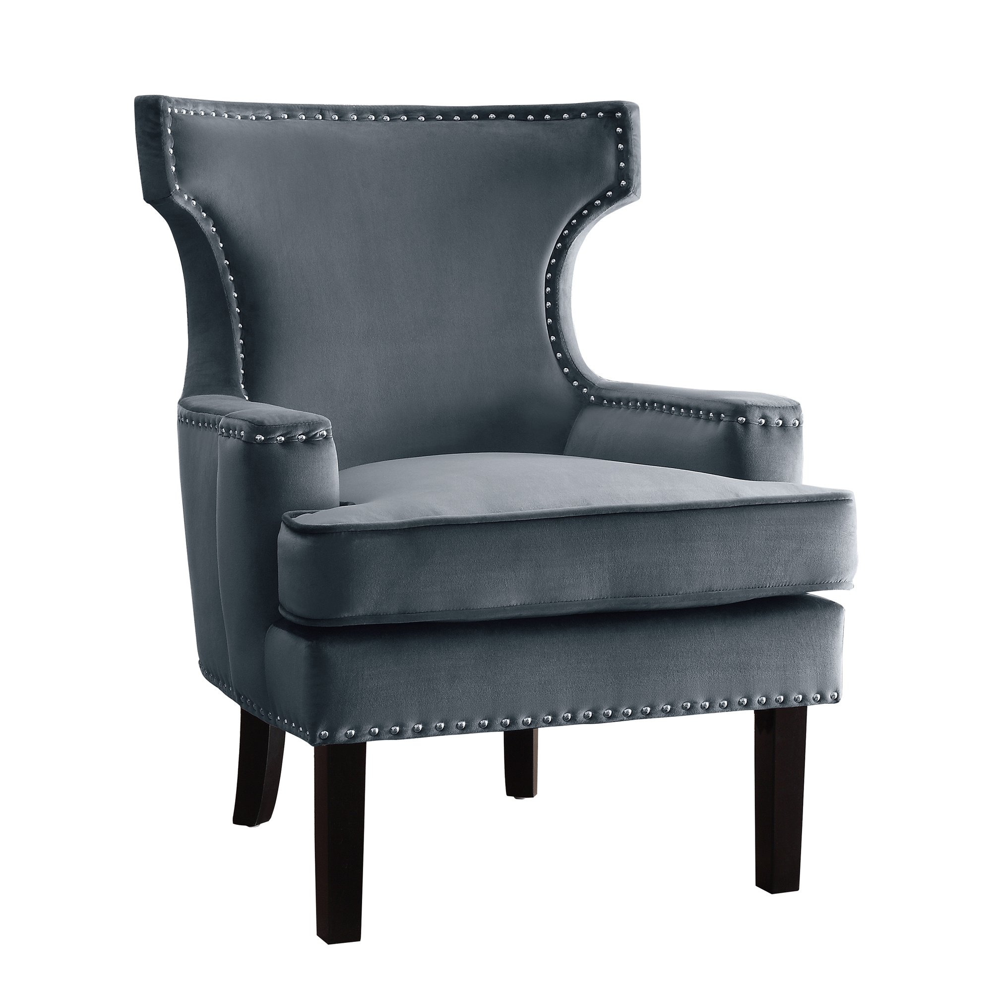Lapis Velvet Accent Chair