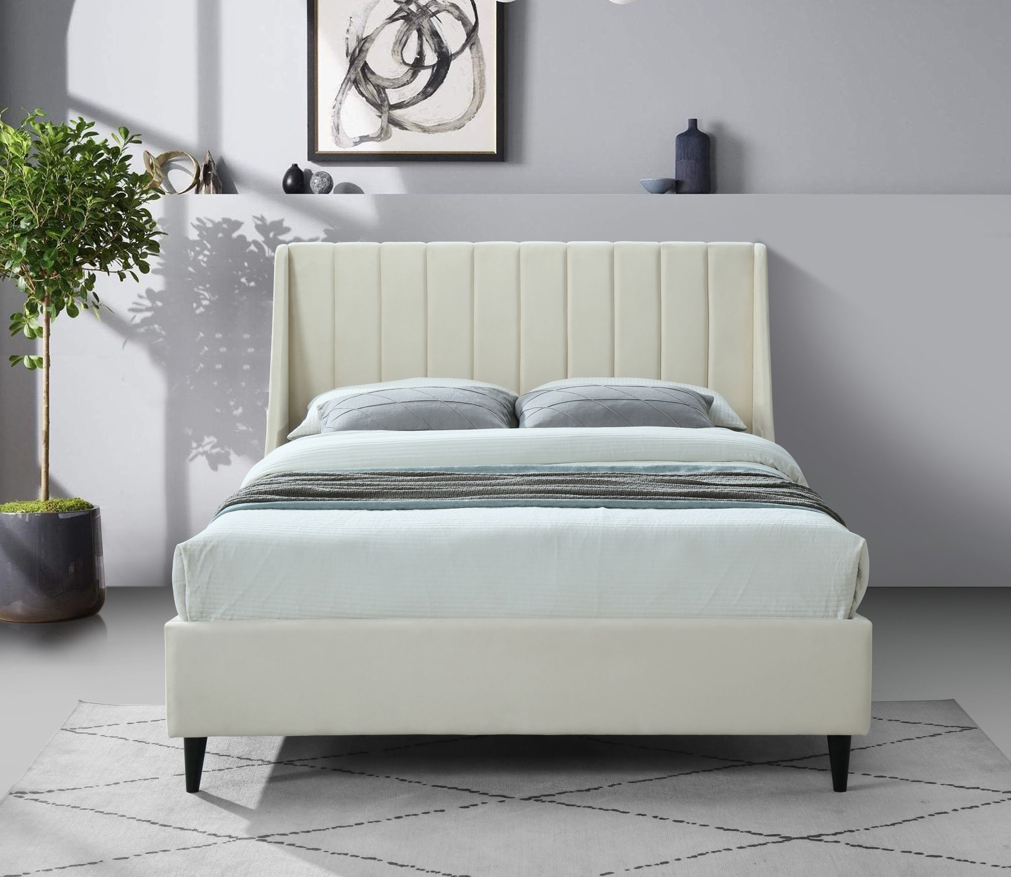 Eva Velvet Full Size Bed