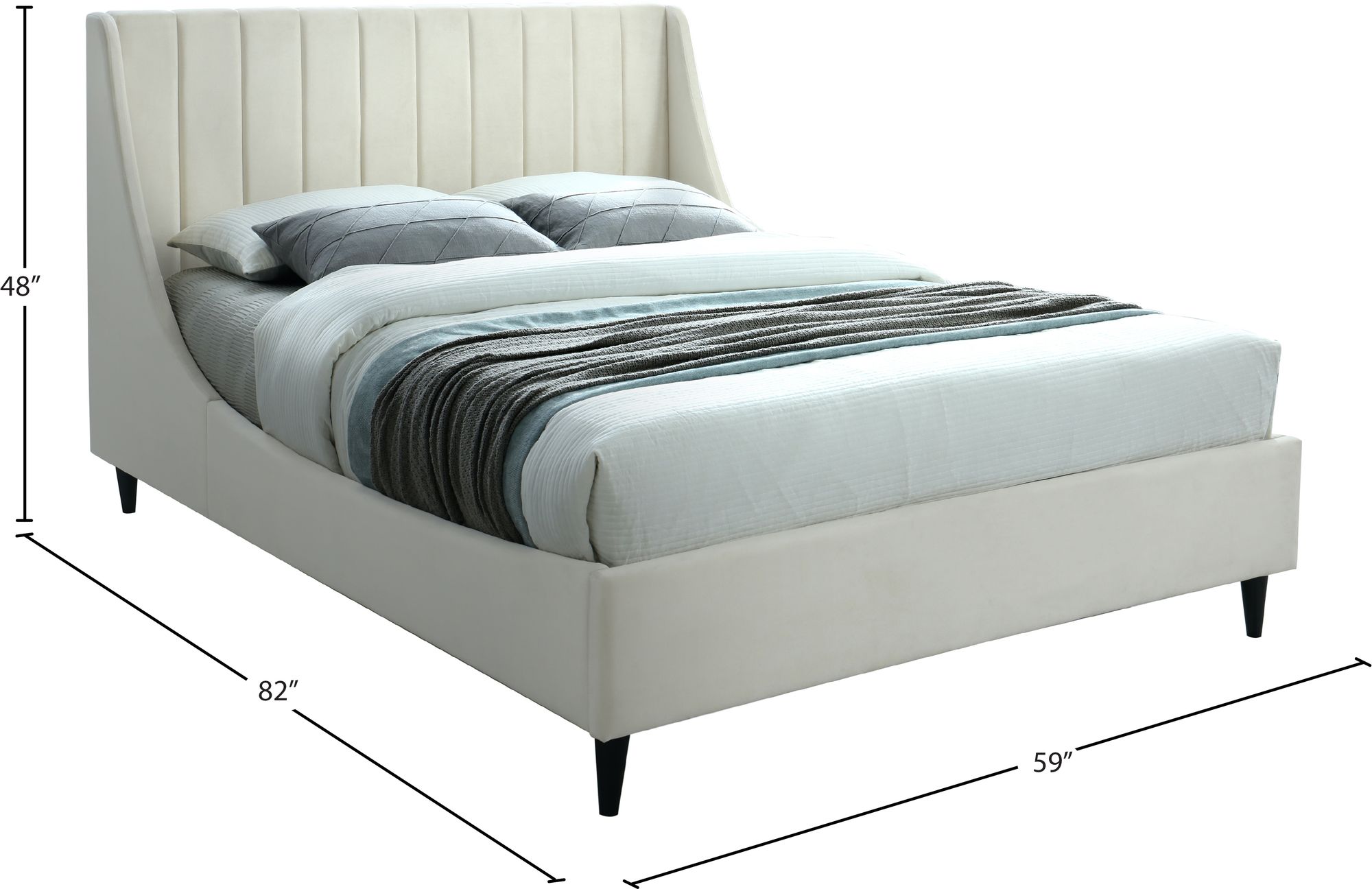 Eva Velvet Full Size Bed