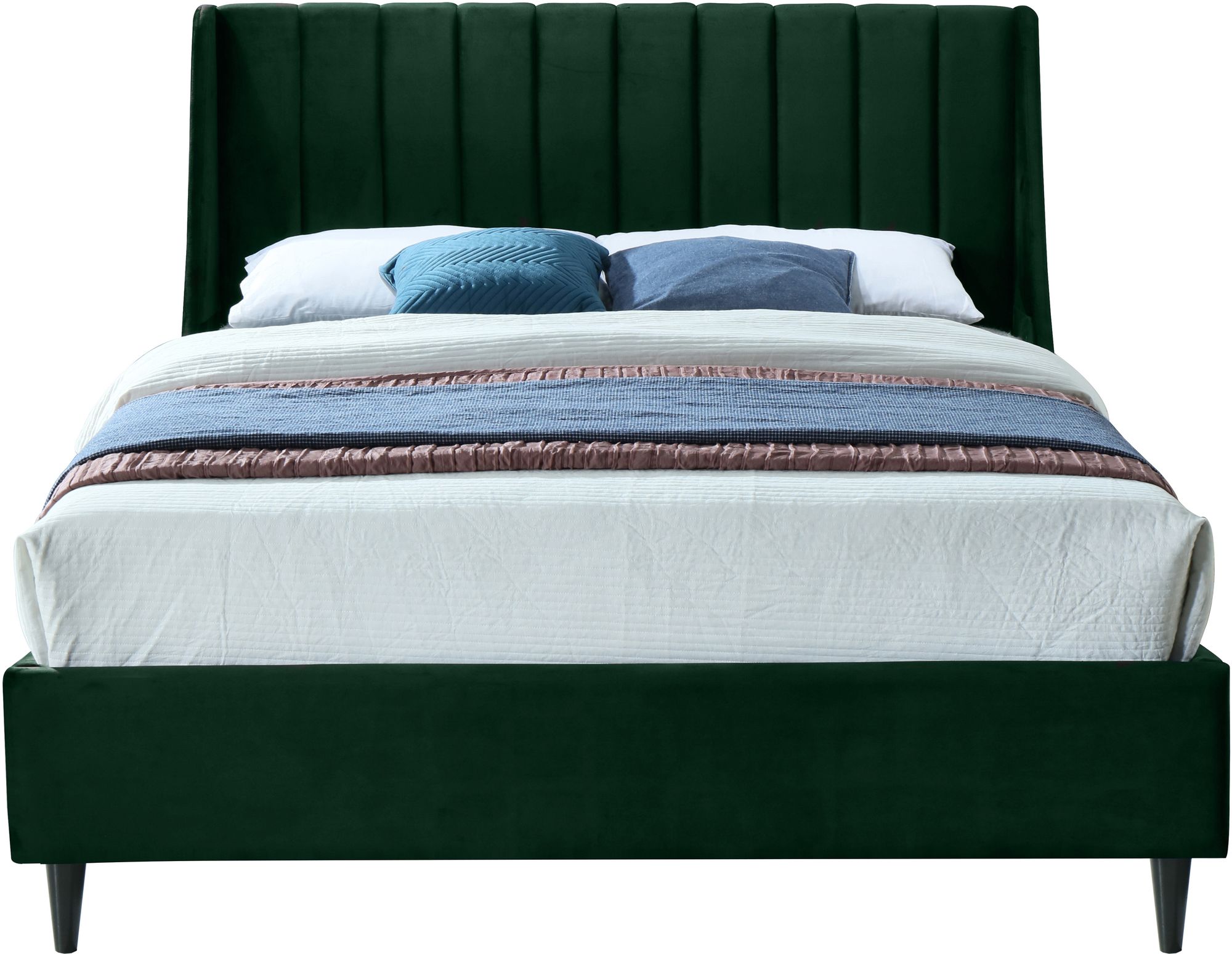 Eva Velvet King Size Bed