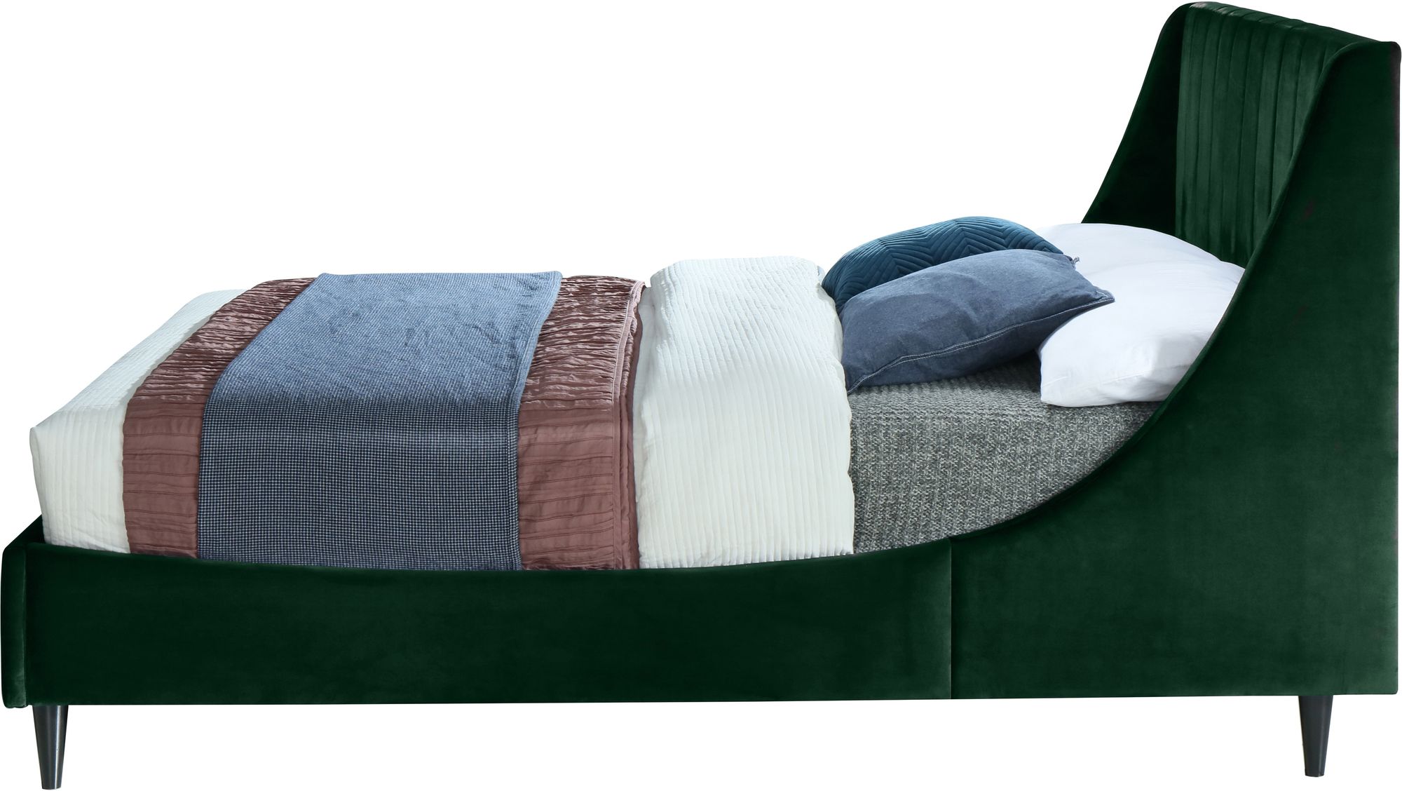 Eva Velvet King Size Bed