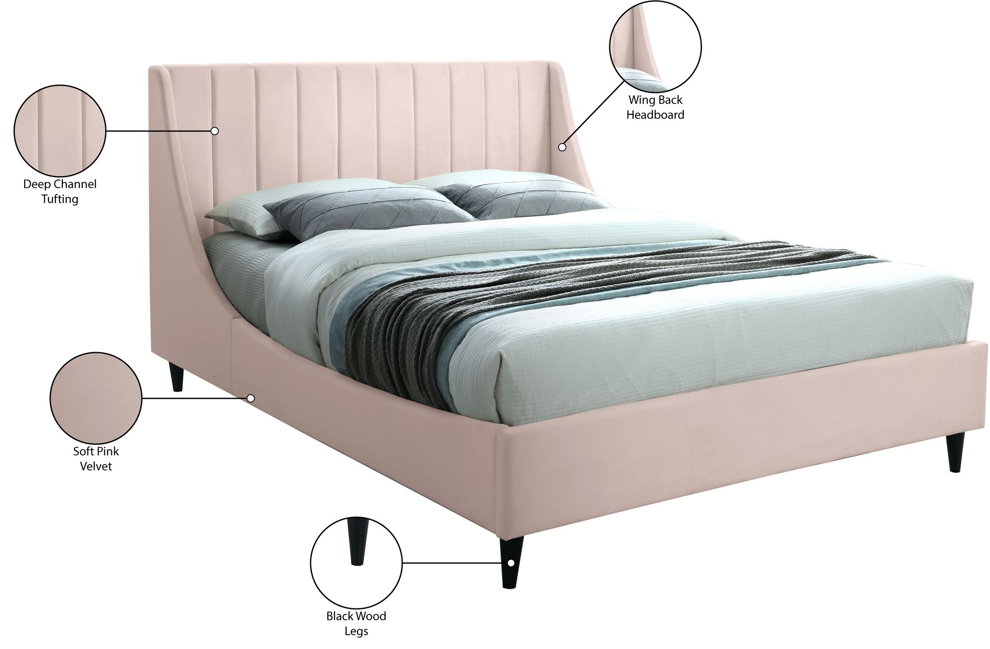 Eva Velvet Bed