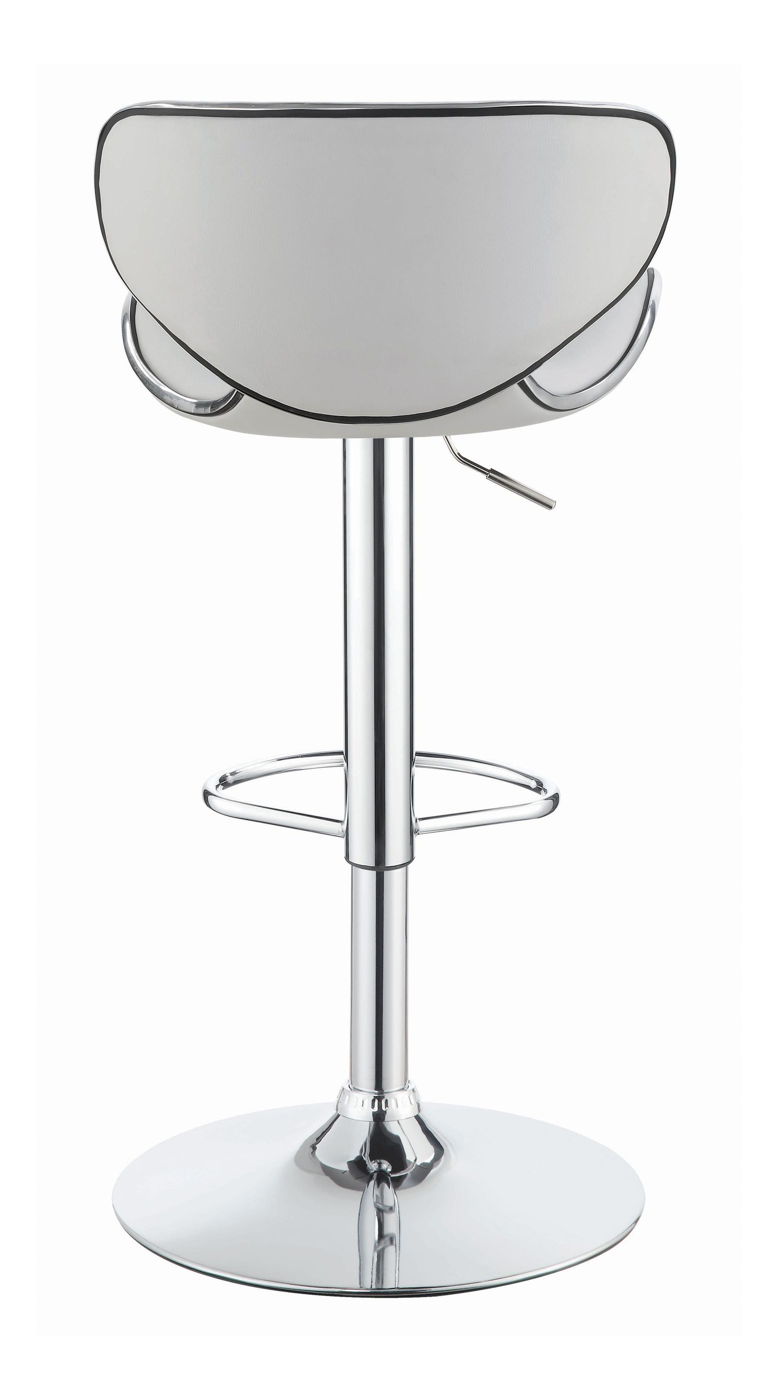 Edenton Leatherette Bar Stool with Chrome  Adjustable Base