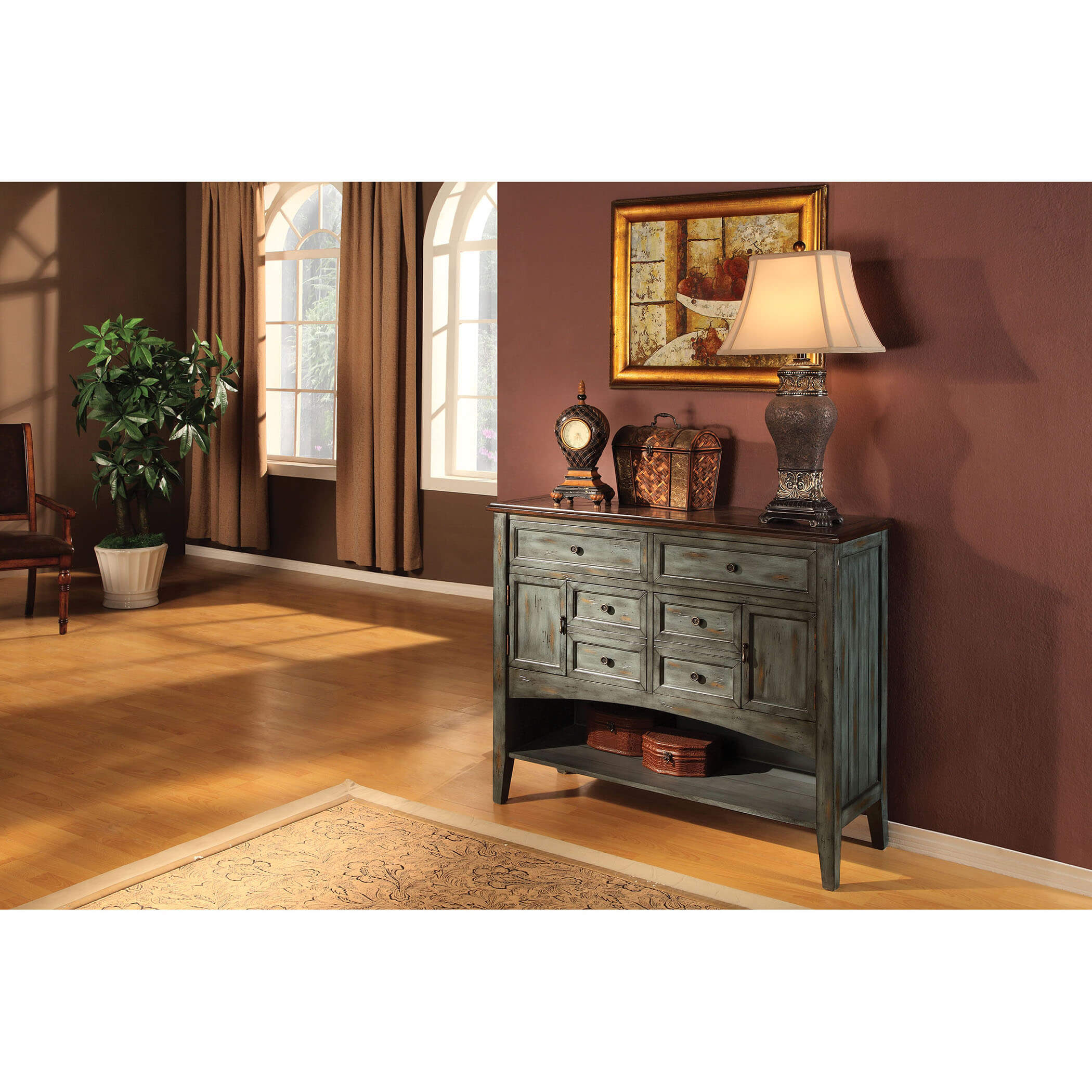 Hartford 2-Door 6-Drawer Console