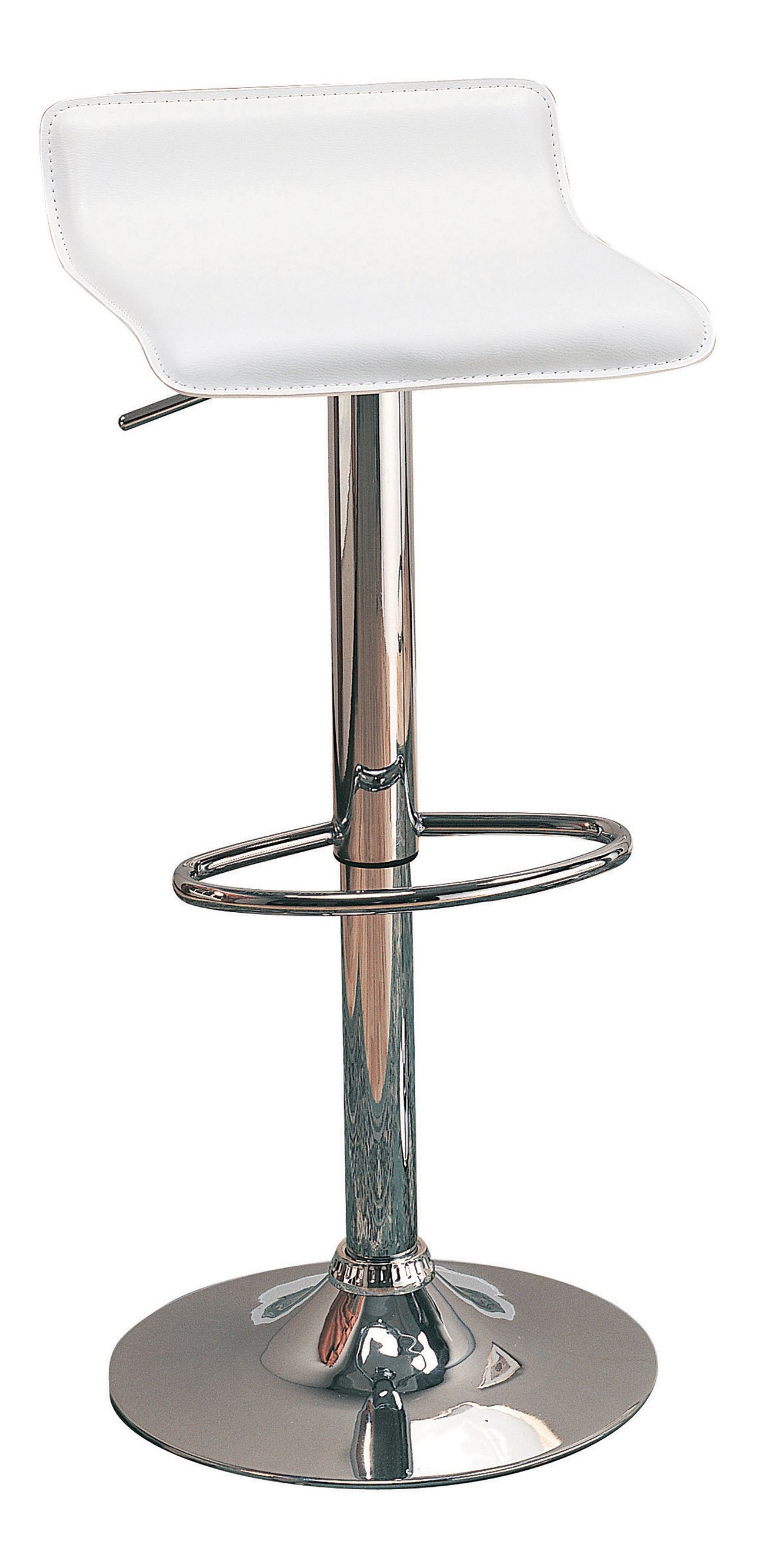 Bidwell Letherette Backless Bar Stool with Adjustable Chrome Base