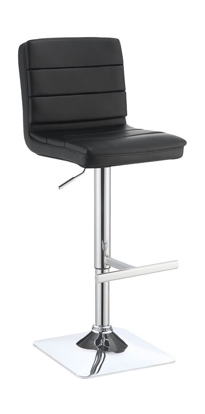 Bianca Leatherette Bar Stool with Adjustable Chrome Base