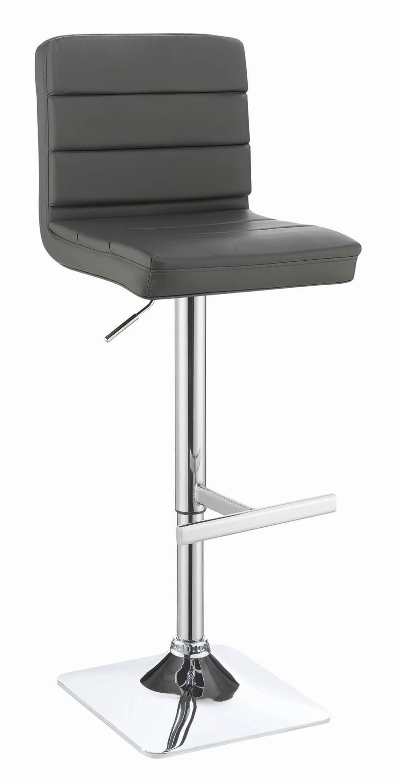 Bianca Leatherette Bar Stool with Adjustable Chrome Base