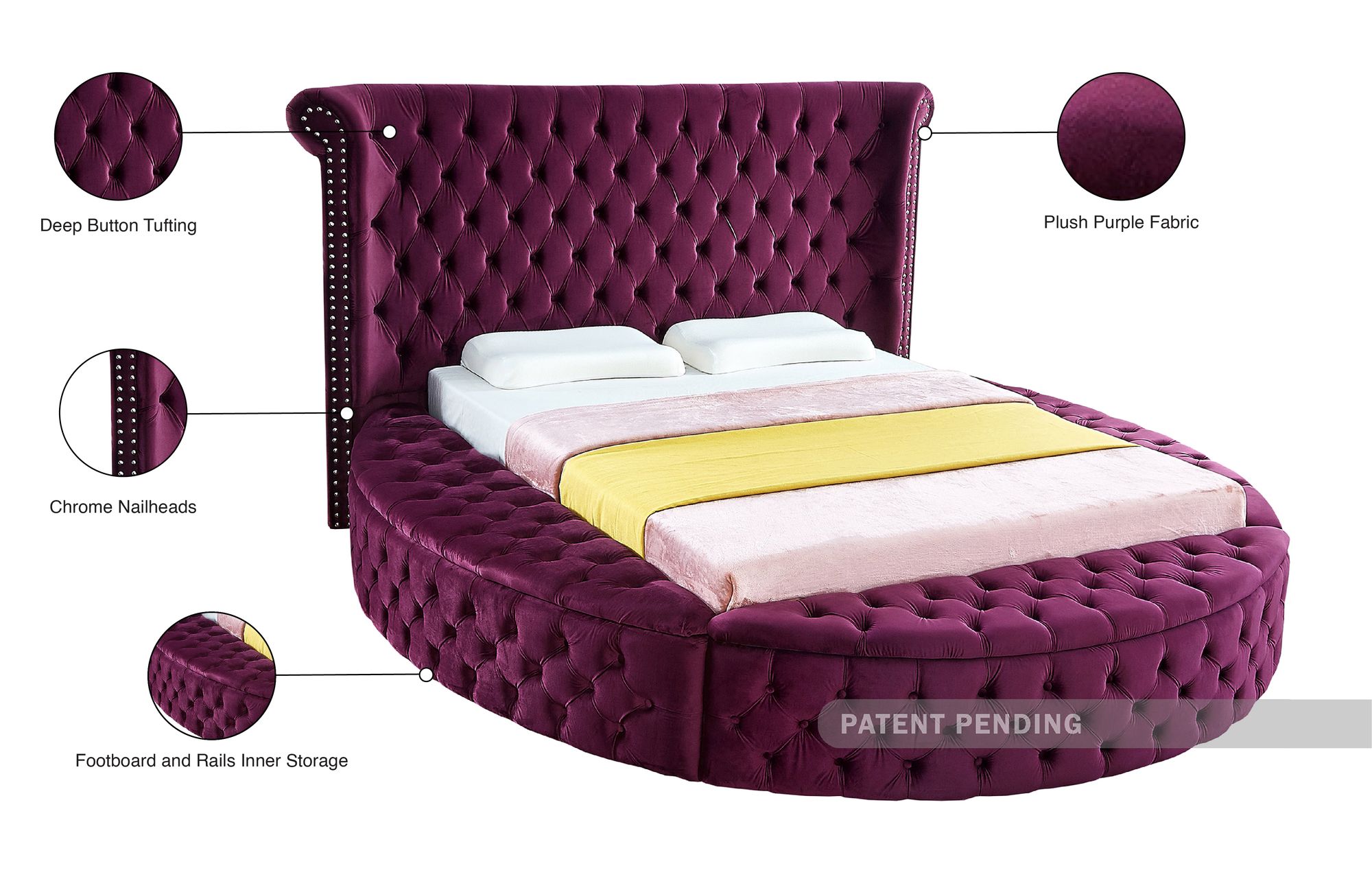 Luxus Velvet Queen Size Bed